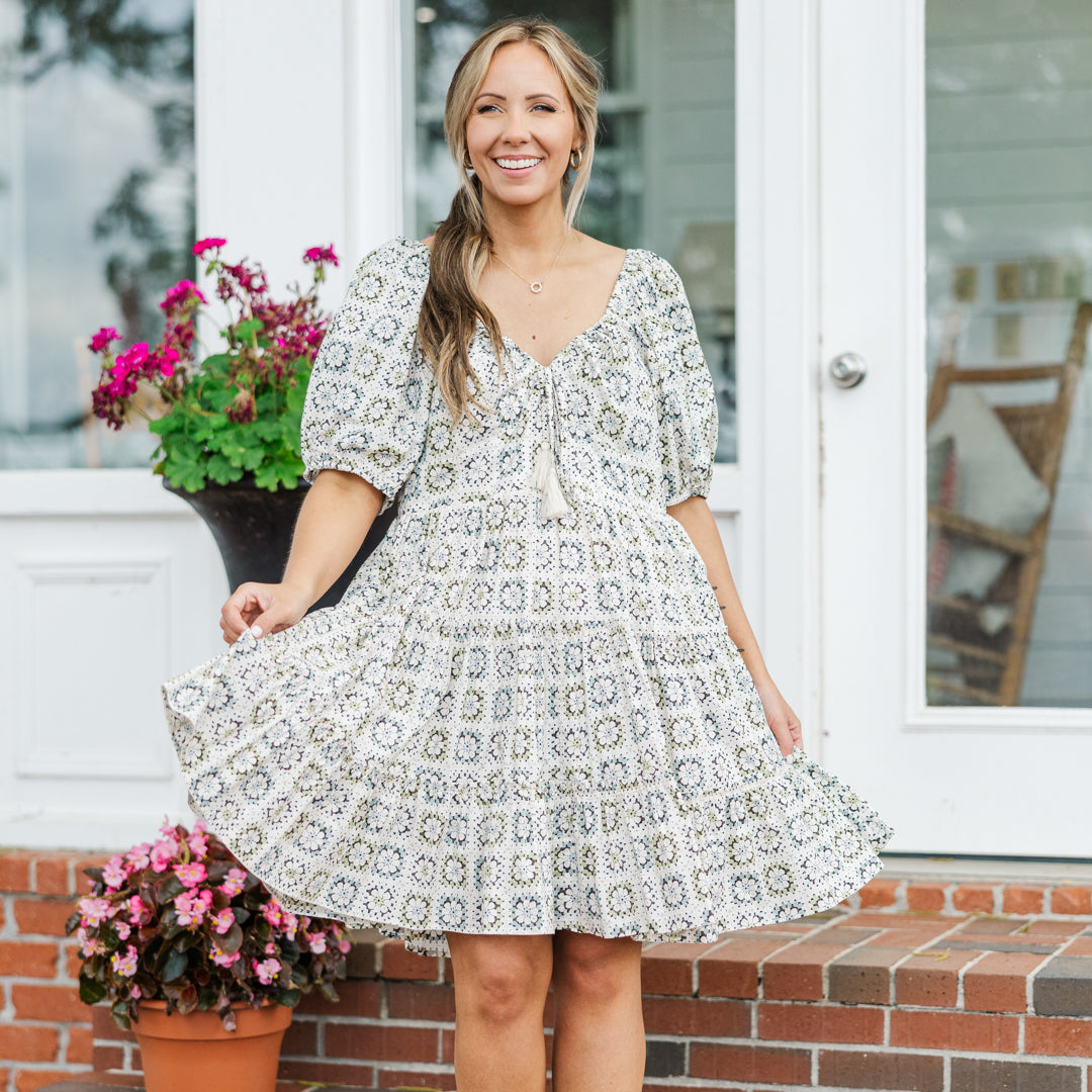  I Need You Now Dress, Sage Multi、mySite、justintrudeaud