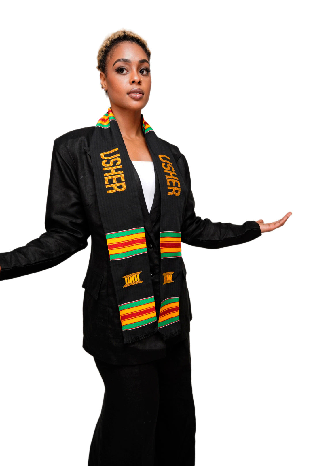 Usher Handwoven Kente Scarf-Sash DP1549、mySite、solidvoid