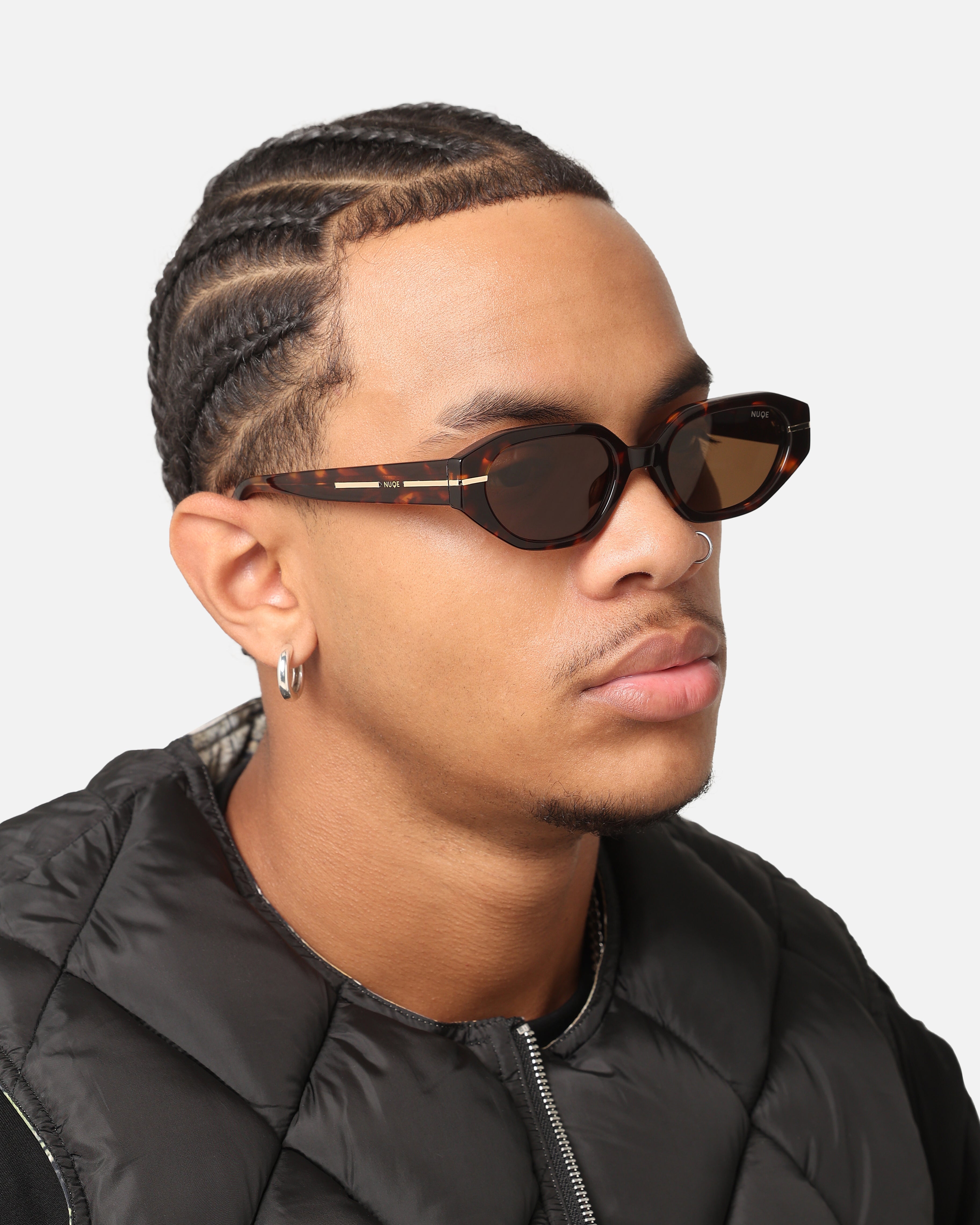 Nuqe Zarah Sunglasses Clear Tort/Brown、mySite、zt4zffjzw