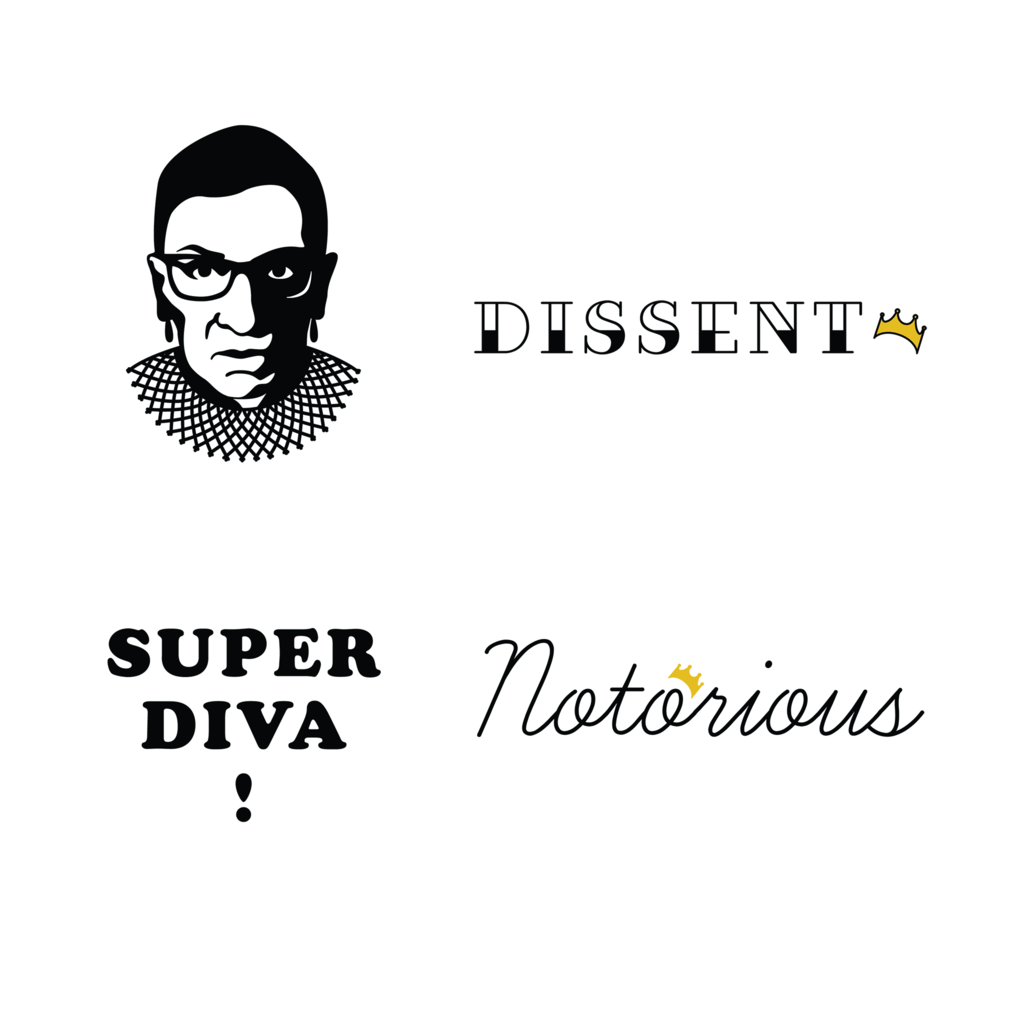 Ruth Bader Ginsburg RBG Supreme Ink Temporary Tattoos、mySite、topwebapps