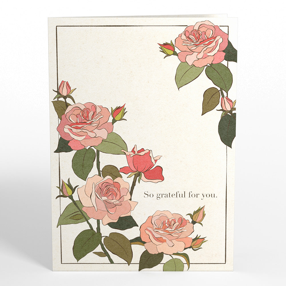 Mother's Day Grateful For You Roses Pop-Up Card、mySite、solidvoid
