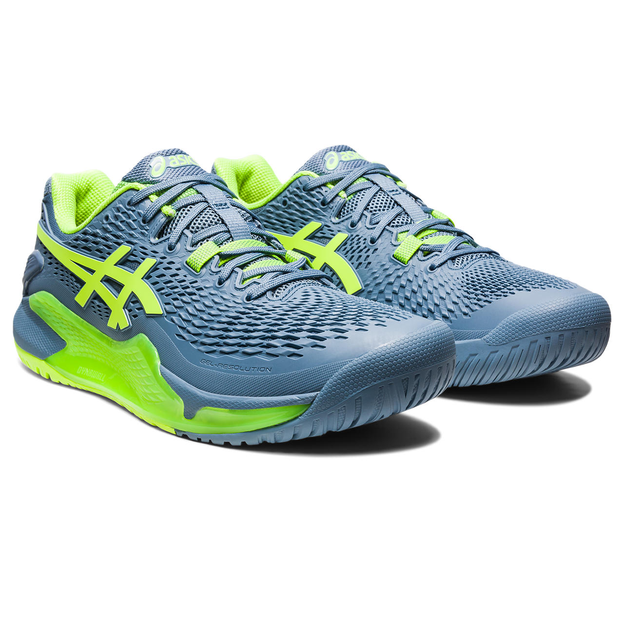 Asics Gel Resolution 9 Men's Tennis Shoe (Blue/Green)