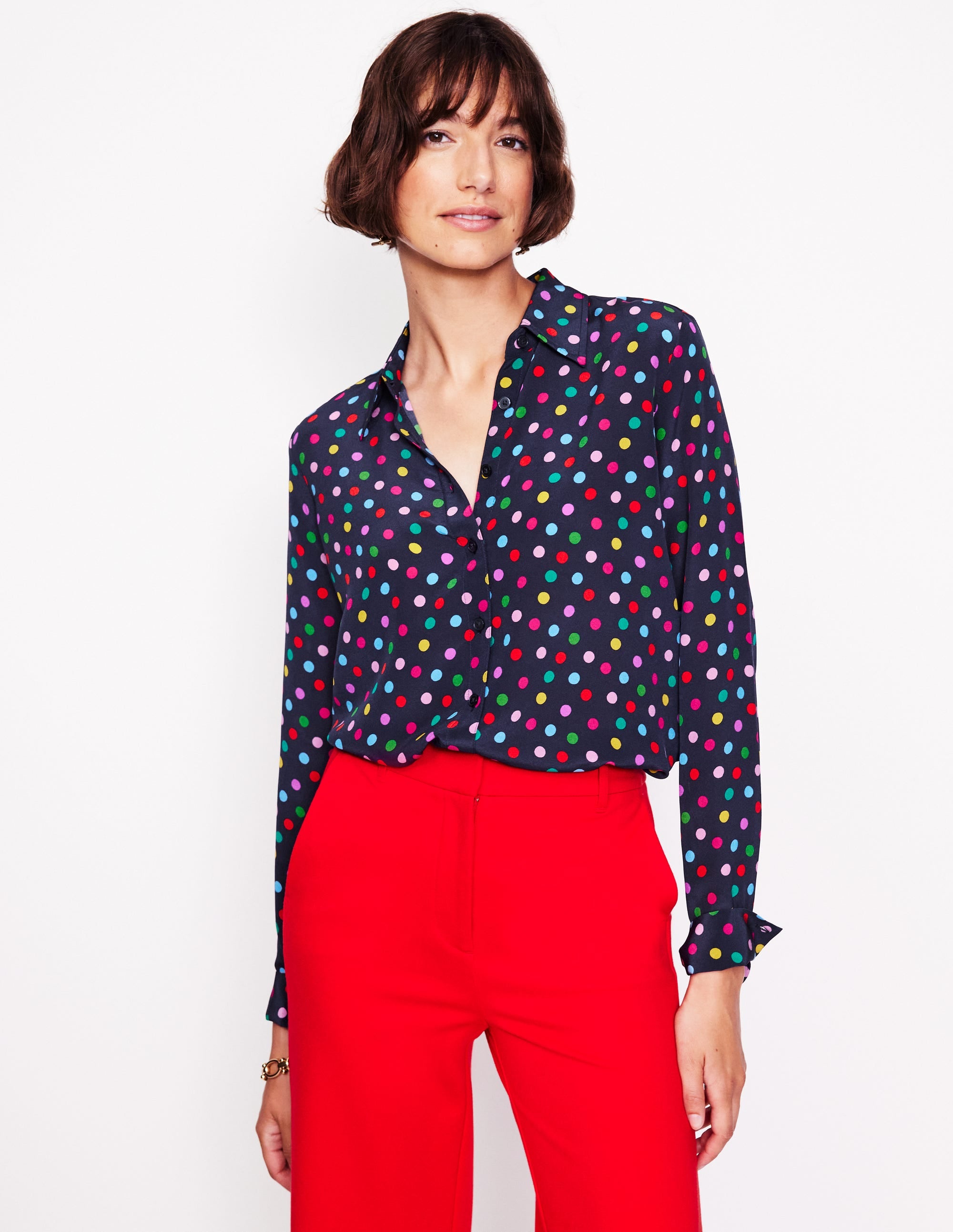  Sienna Silk Shirt-Multi, Abstract Dot、mySite、ashleygrahame