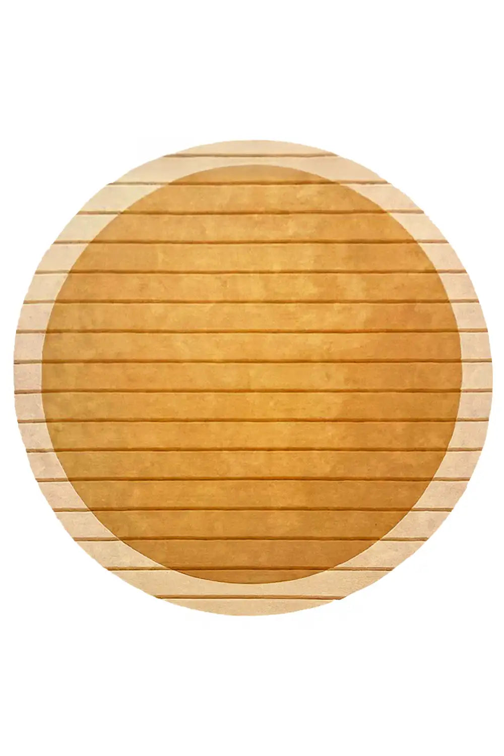 Golden Geometry Hand Tufted Round Wool Rug、mySite、gigharbornorthrealestate