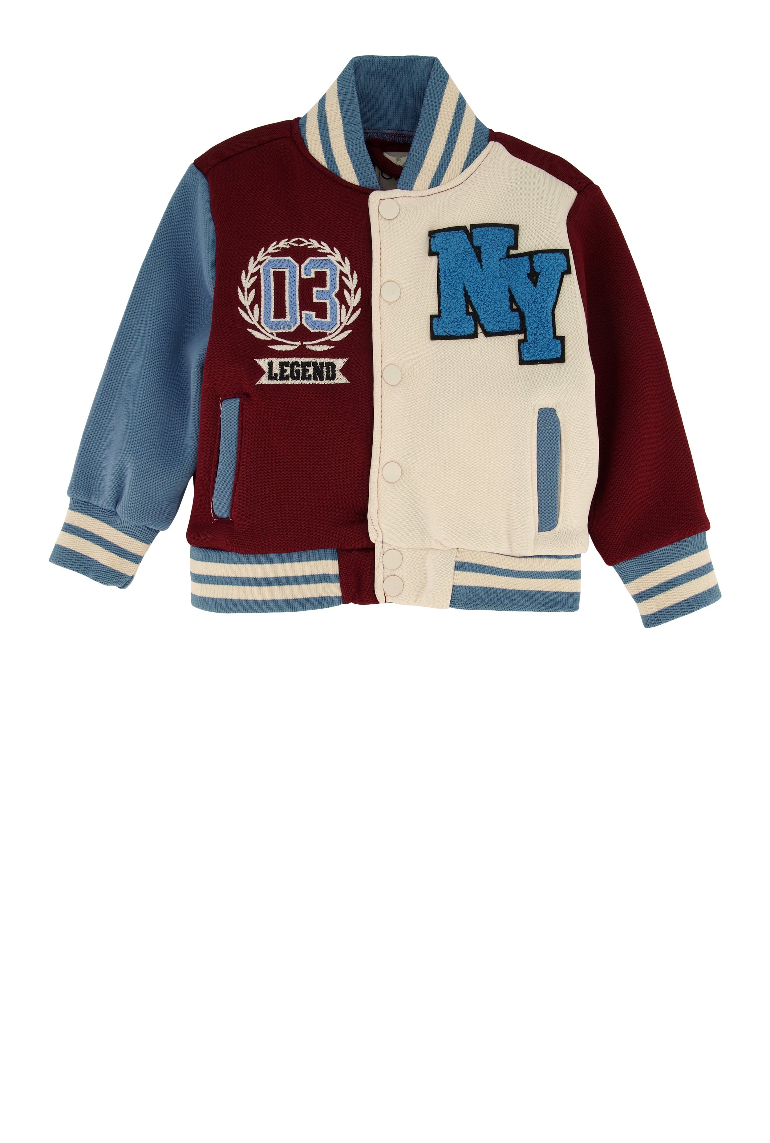 Toddler Boys City Graphic Chenille Patch Varsity Jacket、mySite、camillekostekn