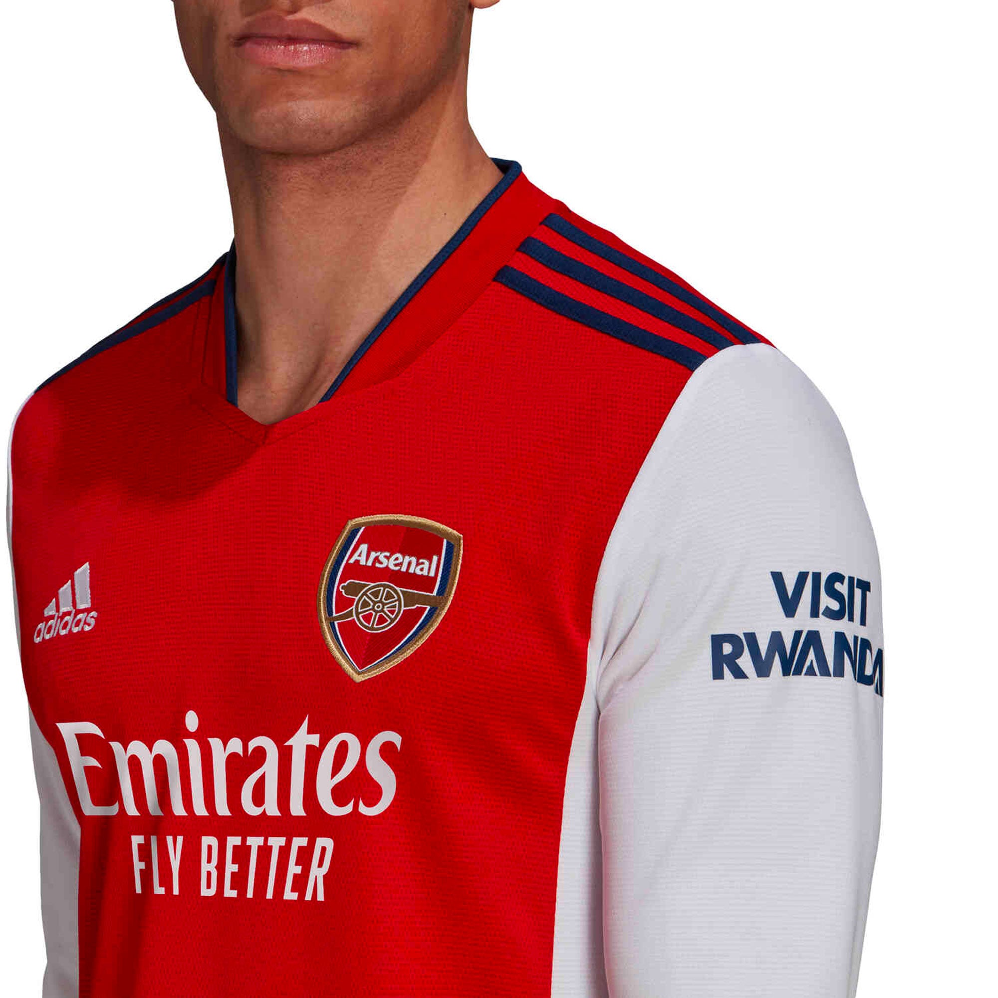 adidas Men's Arsenal 2021/22 Long Sleeve Home Jersey Red/White、mySite、bottomscart