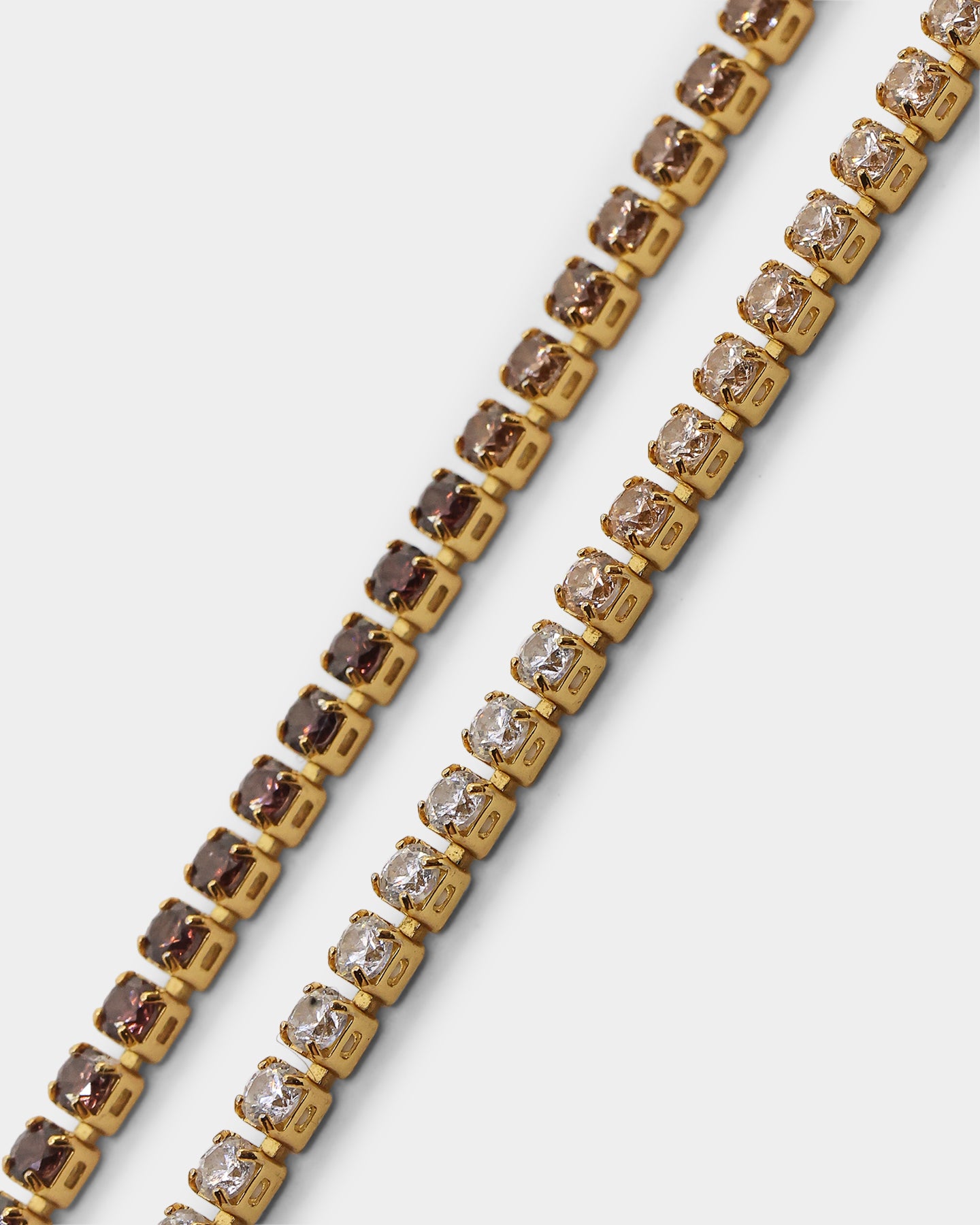 Saint Morta Micro Coloured Tennis Bracelet Gold/Brown、mySite、zt4zffjzw