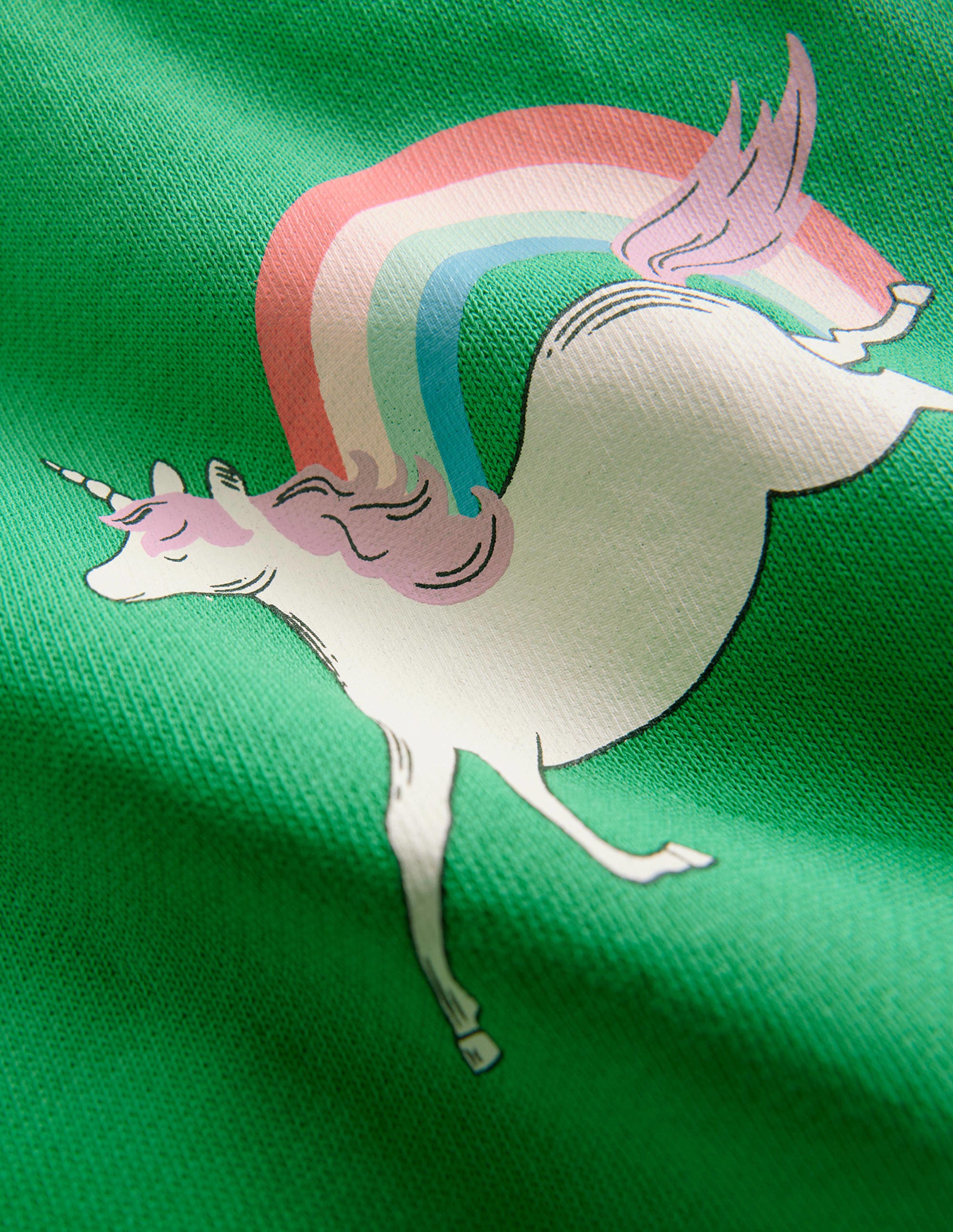  Relaxed Longline Sweatshirt-Green Unicorn、mySite、ashleygrahame