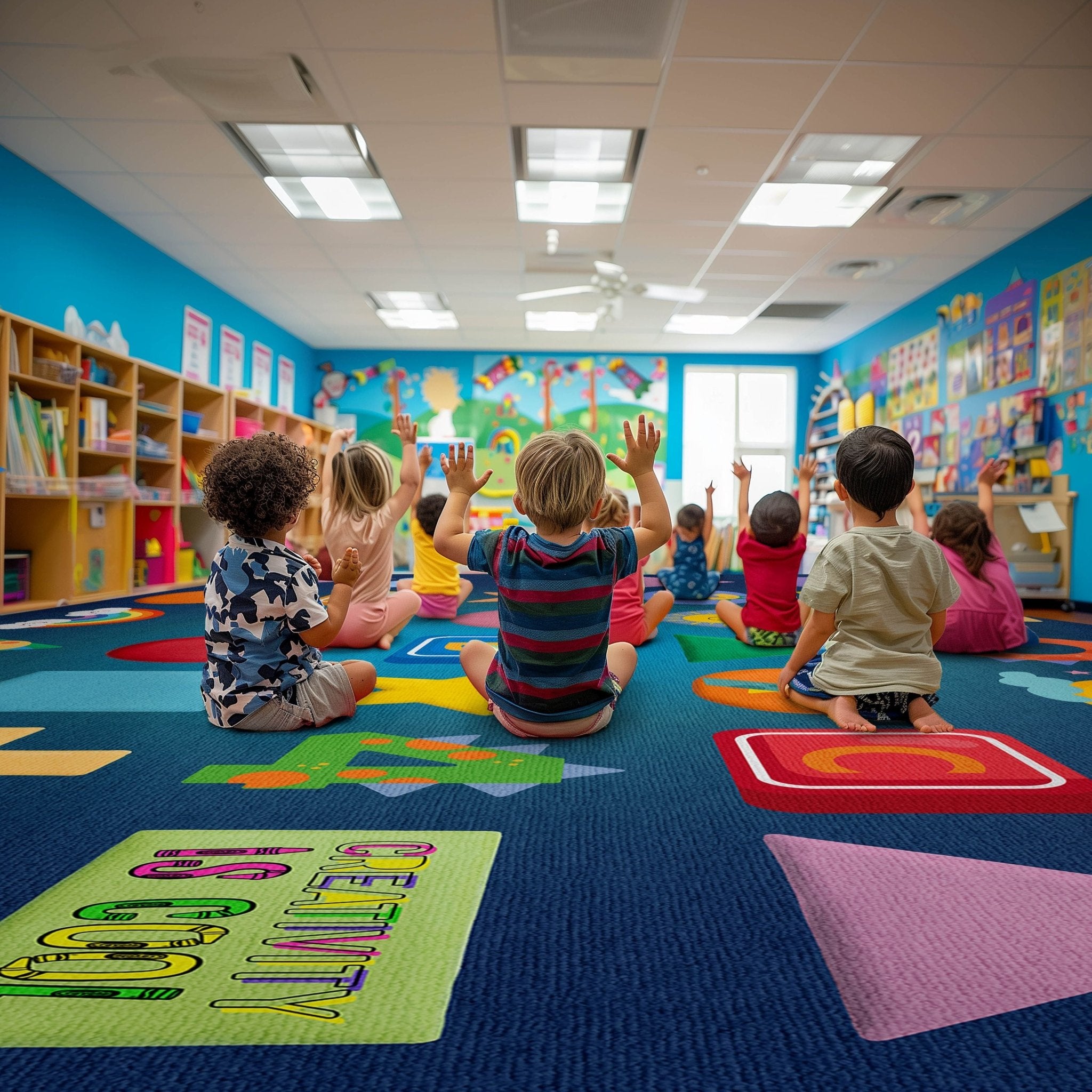 Crayola Modern Educational Numbers & Shapes Area Rug By Well Woven、mySite、gigharbornorthrealestate