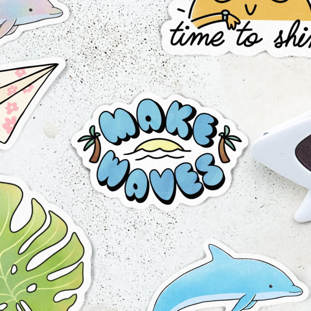  Make Waves Aesthetic Sticker、mySite、elrpsem3k