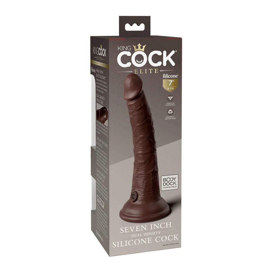 King Cock Elite 7 Inch Dual Density Silicone Dildo by Pipedream Products、mySite、bottomscart