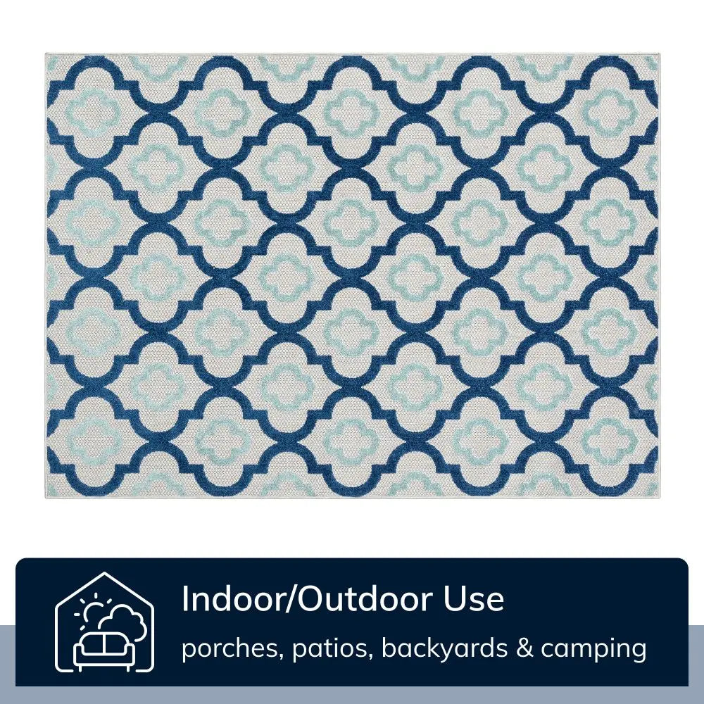 Illuminate Blue Modern Indoor Outdoor Rug、mySite、gigharbornorthrealestate