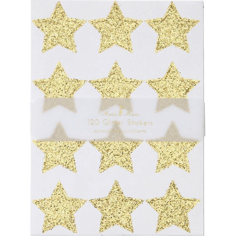  Glitter Gold Star Sticker Pack、mySite、ghnorth