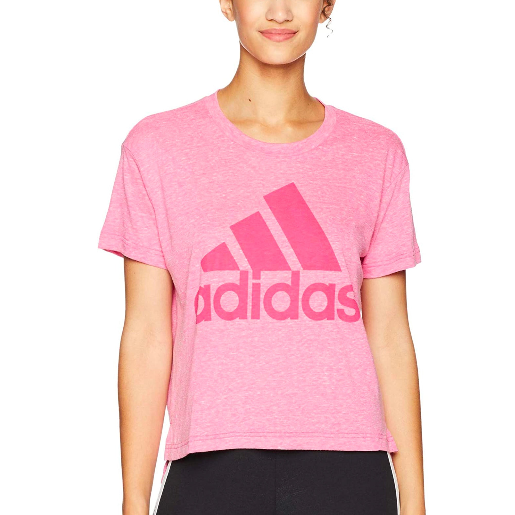 adidas Women's Boxy Badge of Sport Tee Pink、mySite、noshort