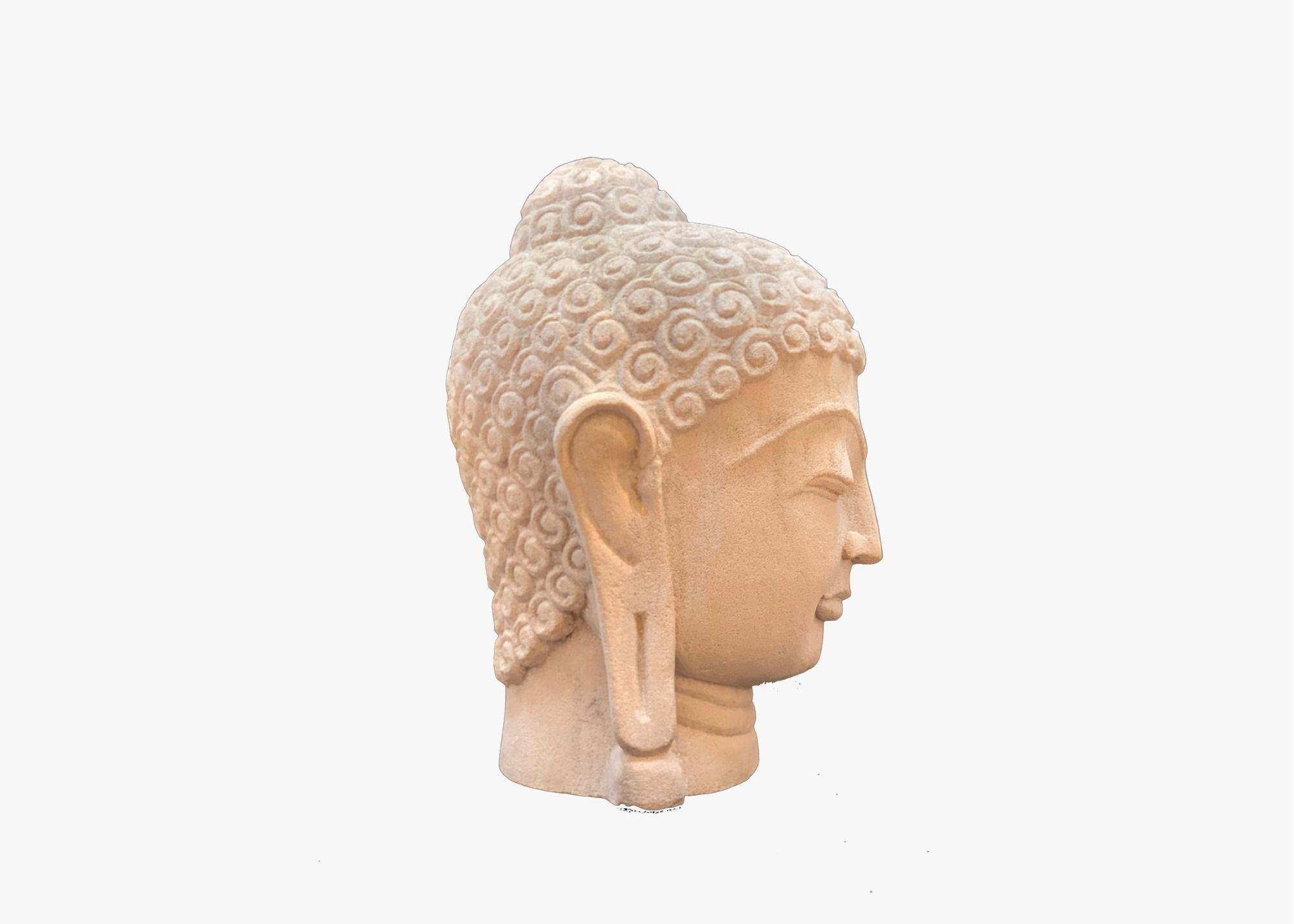 Buddha Head - Sandstone (Medium, 16cm)、mySite、topwebapps