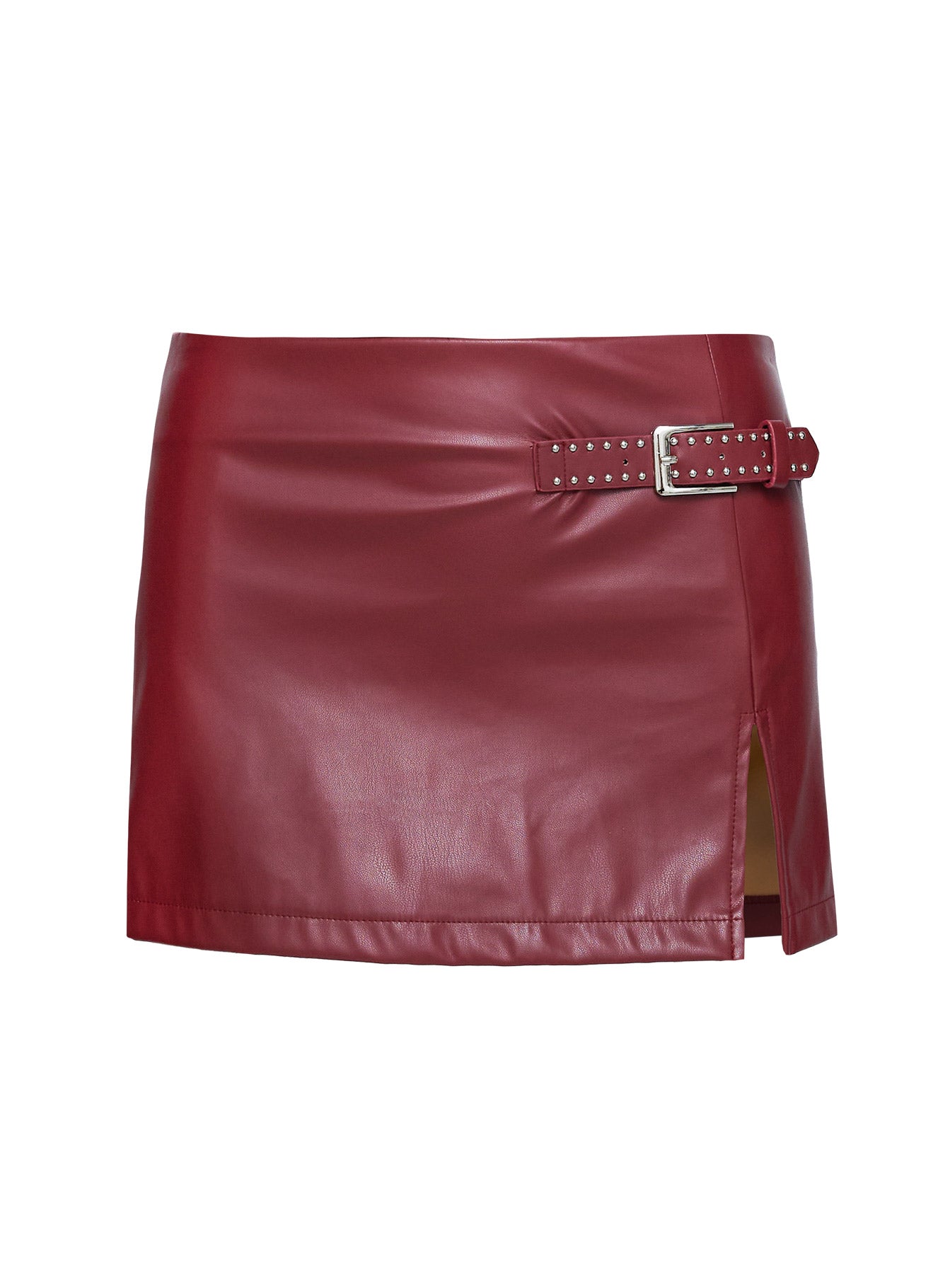 De Tigre Belted Mini Skirt Red、mySite、solidvoid