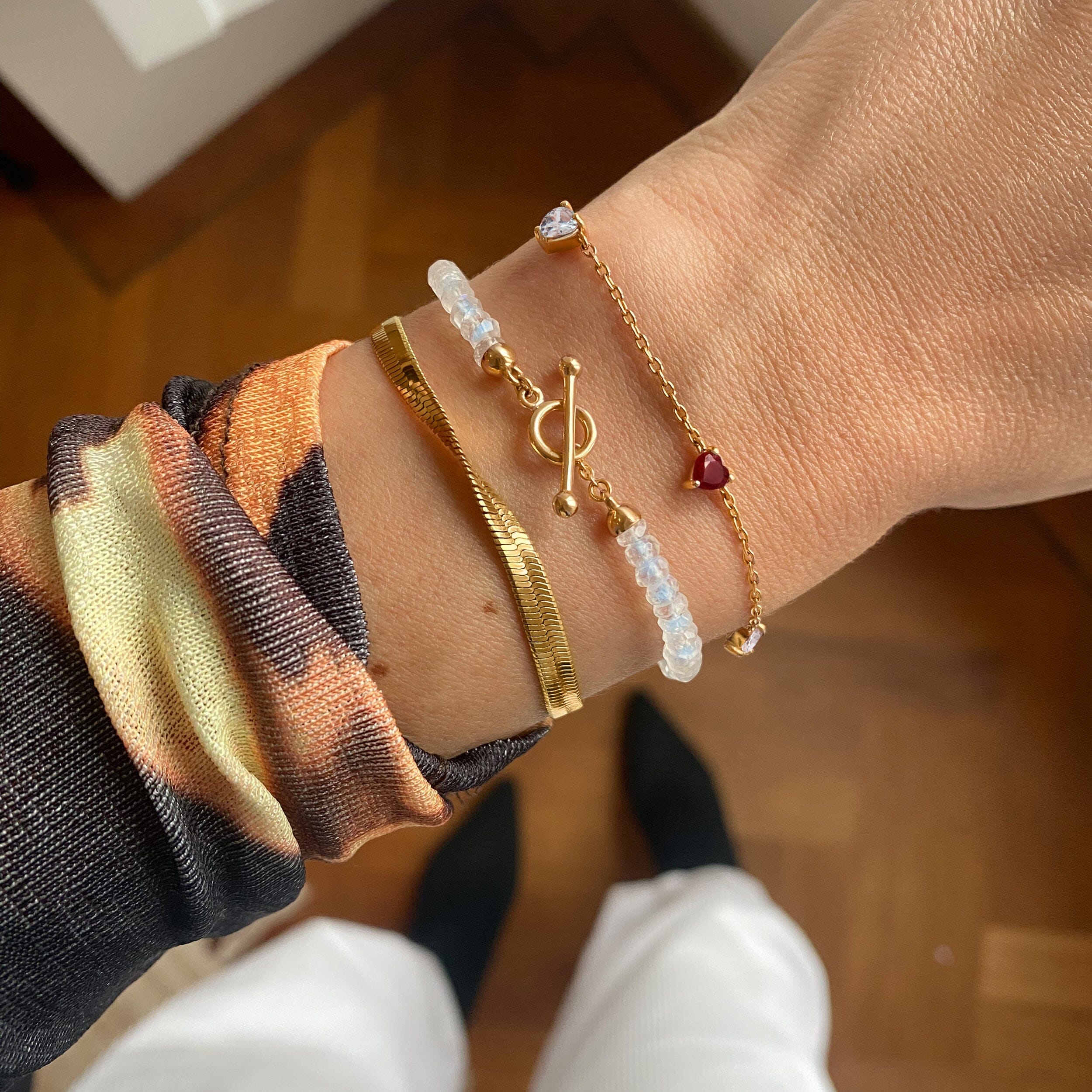 Garnet Never Without My Gem Bracelet - January Birthstone、mySite、hinf8tx79