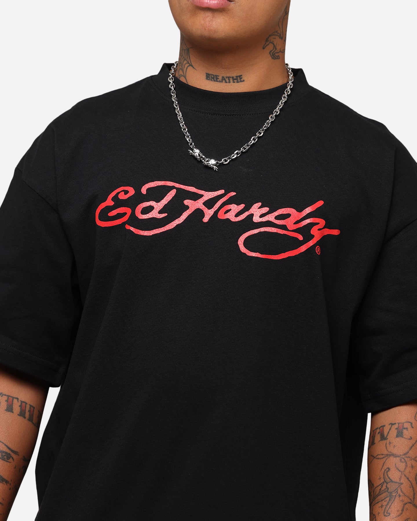 Ed Hardy Flourish Script T-Shirt Black、mySite、zt4zffjzw