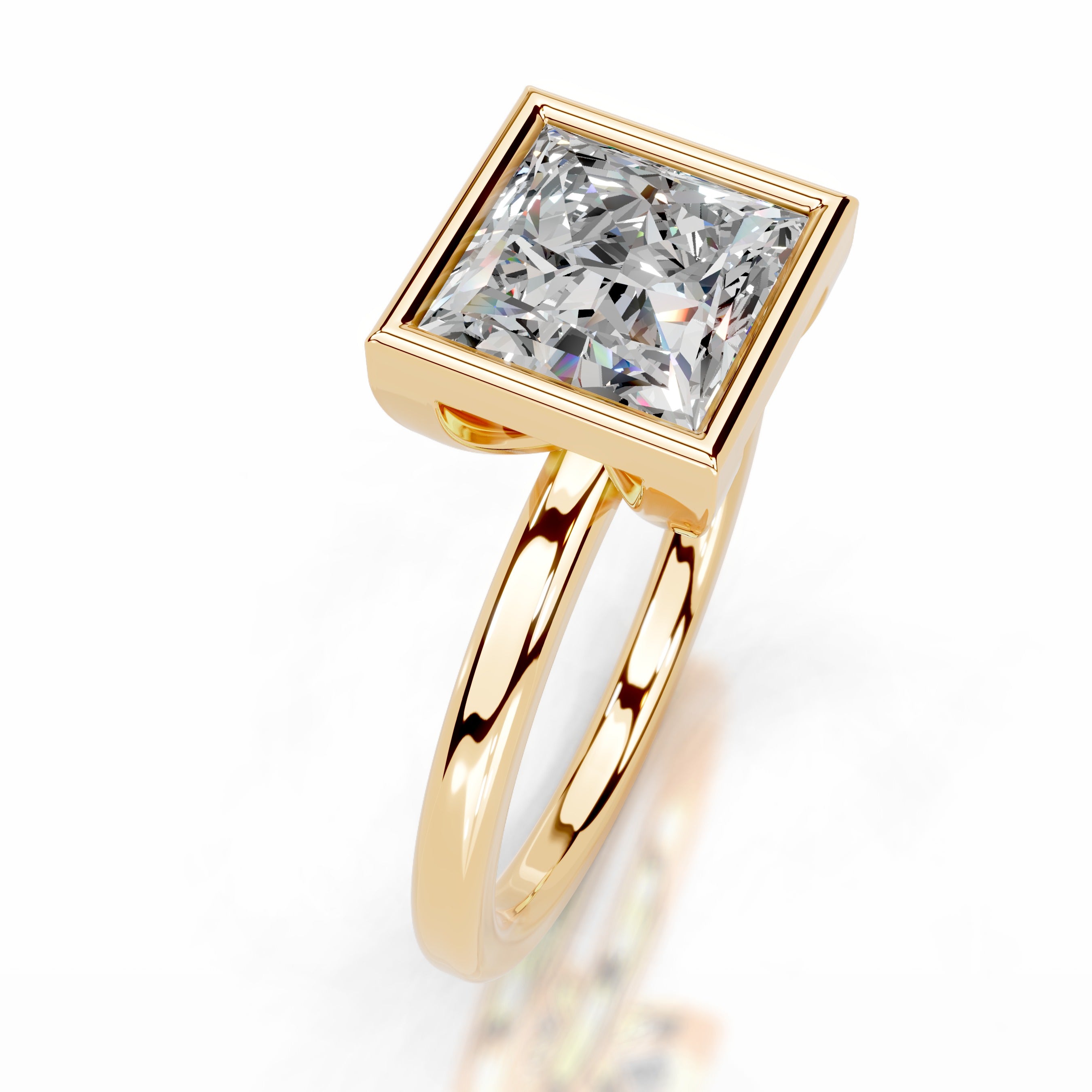 Dima Moissanite Ring - 18K Yellow Gold、mySite、hinf8tx79