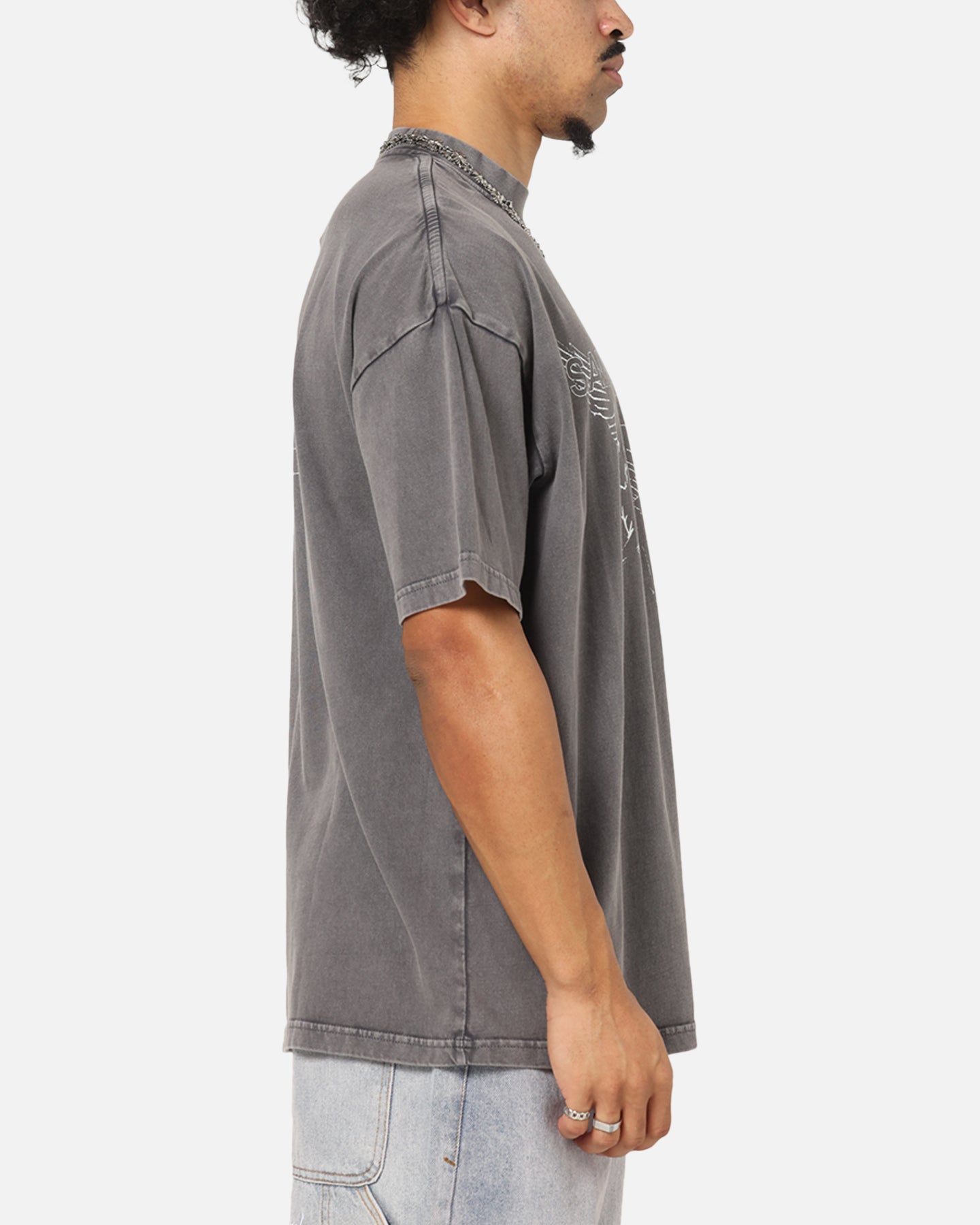 Saint Morta Liberty Mock Neck T-Shirt Washed Charcoal、mySite、zt4zffjzw