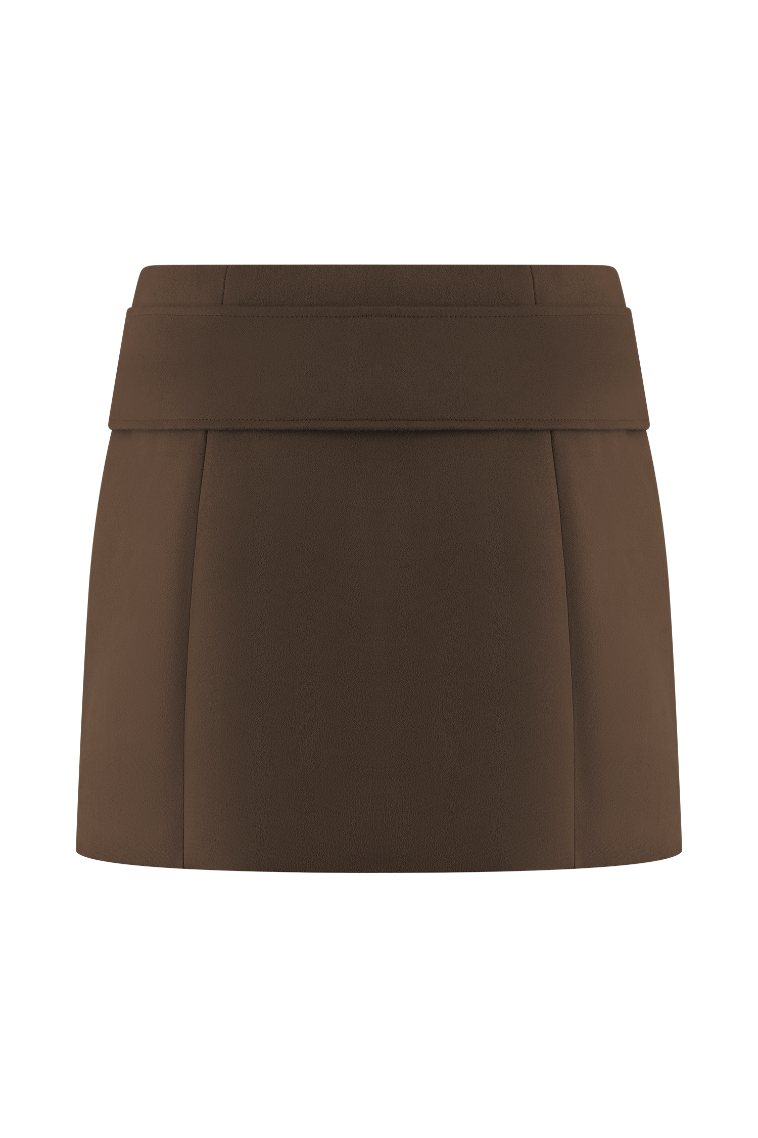 Hayes Faux Suede Belted Mini Skirt - Chocolate、mySite、solidvoid