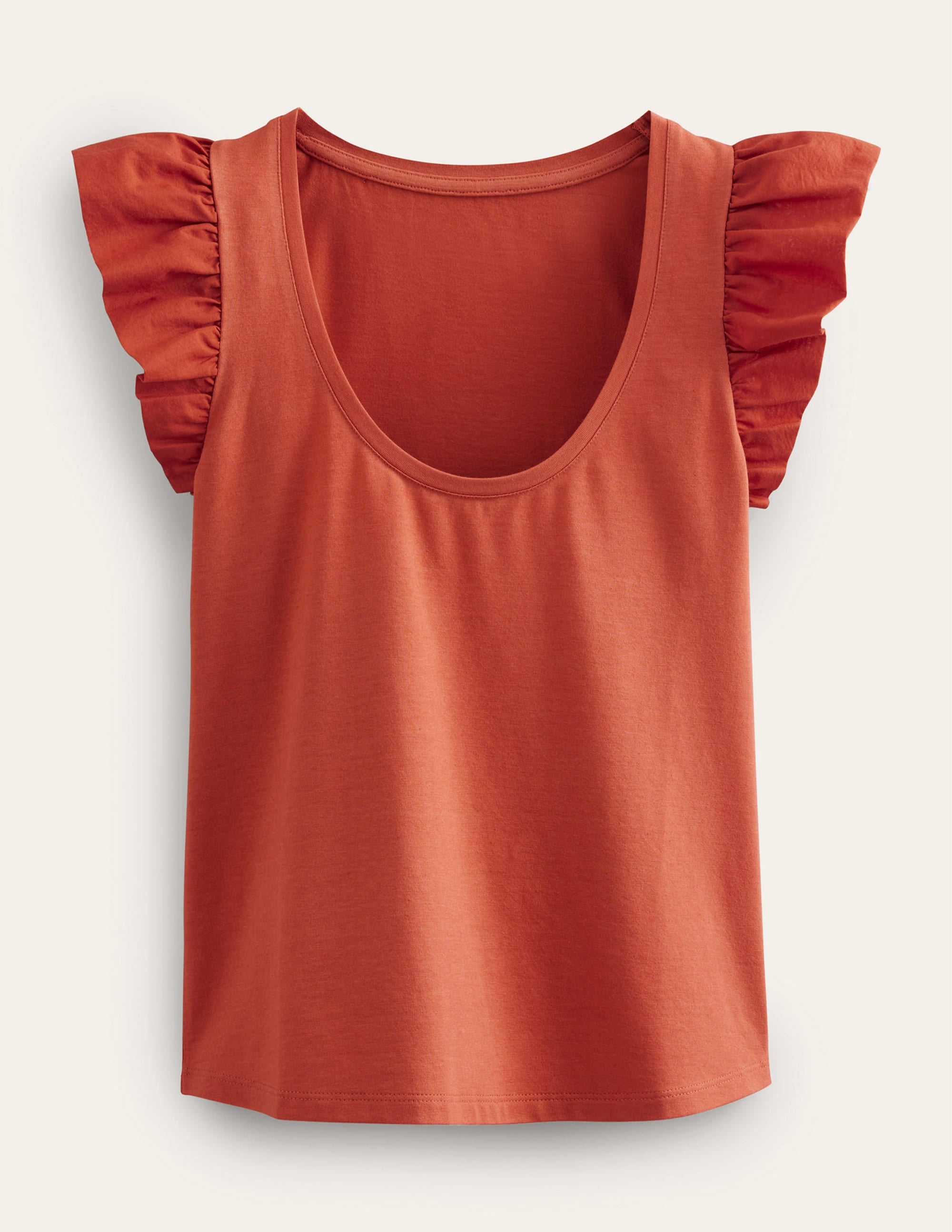  Scoop Front Woven Mix Top-Tomato、mySite、ashleygrahame