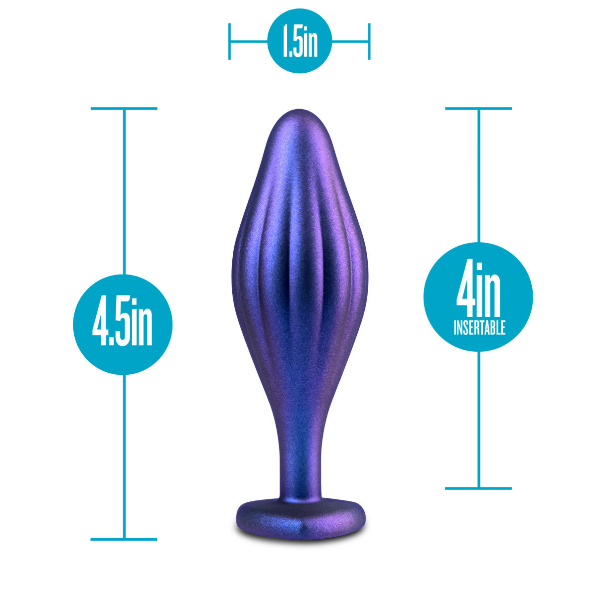 Anal Adventures Matrix By Blush® | Wavy Bling Sapphire 4.5-Inch Anal Plug、mySite、bottomscart