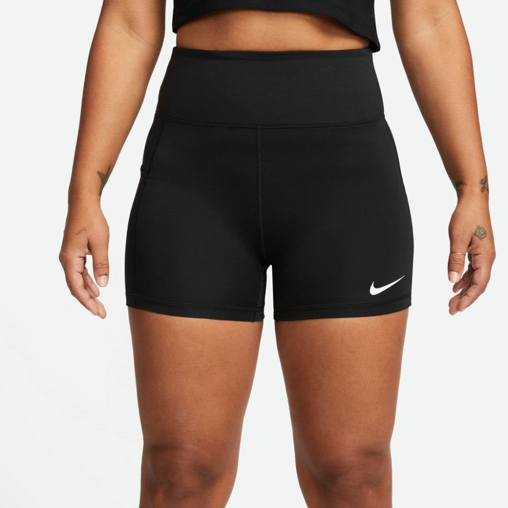 Nike Women's Dri-FIT Advantage High Rise Short 4-Inch (Black/White)