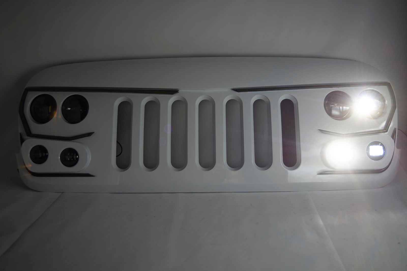 ORACLE Vector Grill BRIGHT WHITE PW7 - 2007-17 Jeep Wrangler w/ LED Headlights, Hi Beams, DRLs、mySite、nflplayoffbracketp
