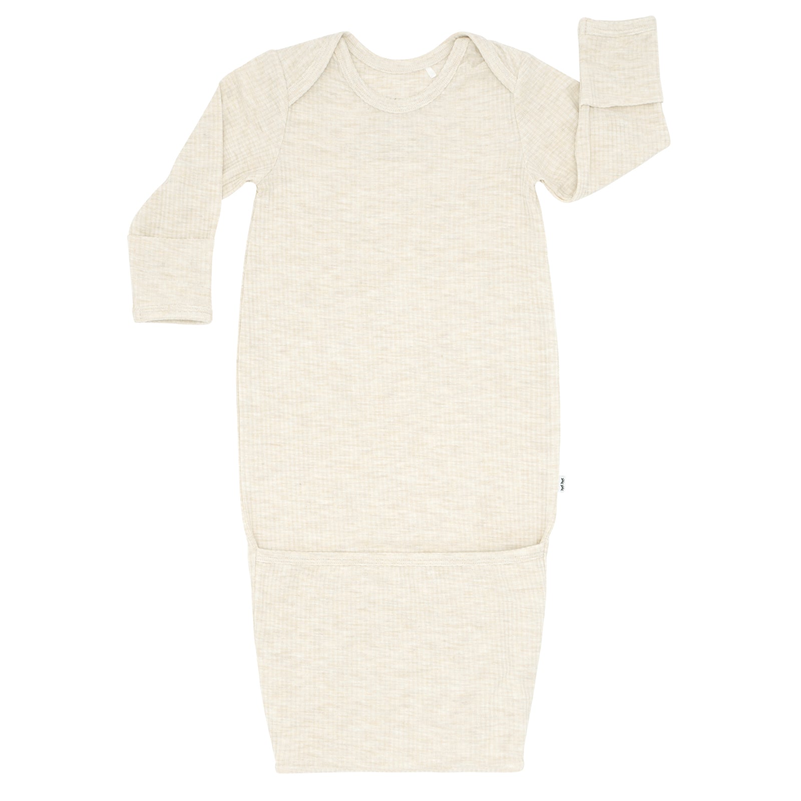 Heather Oatmeal Ribbed Infant Gown、mySite、g9winljtr