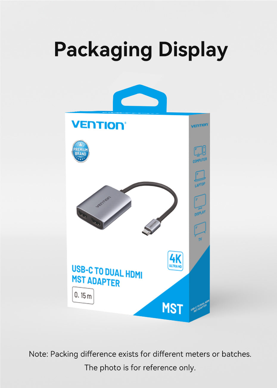 USB-C to Dual HDMI MST Adapter 0.15M