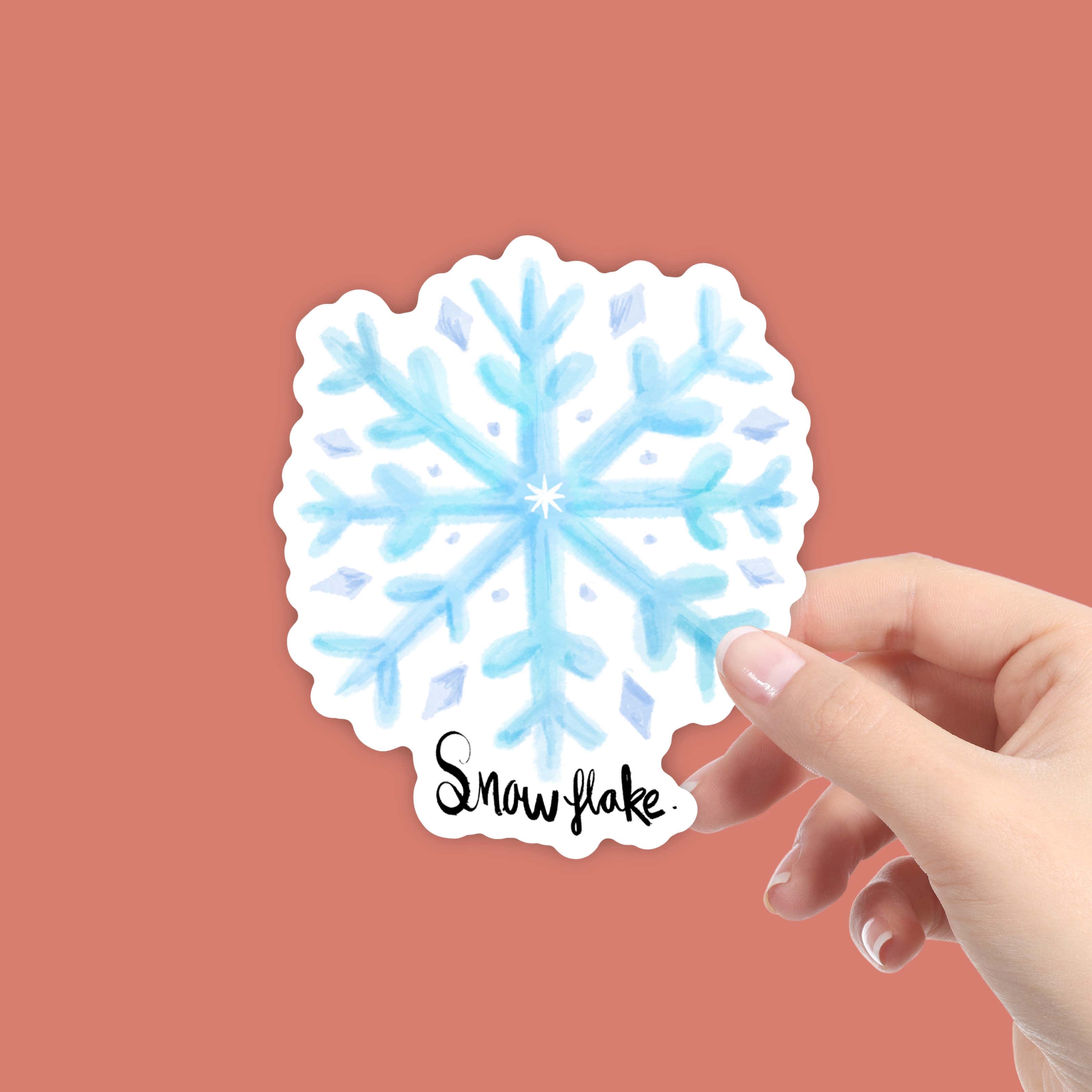  Snowflake Winter Watercolor Sticker、mySite、elrpsem3k