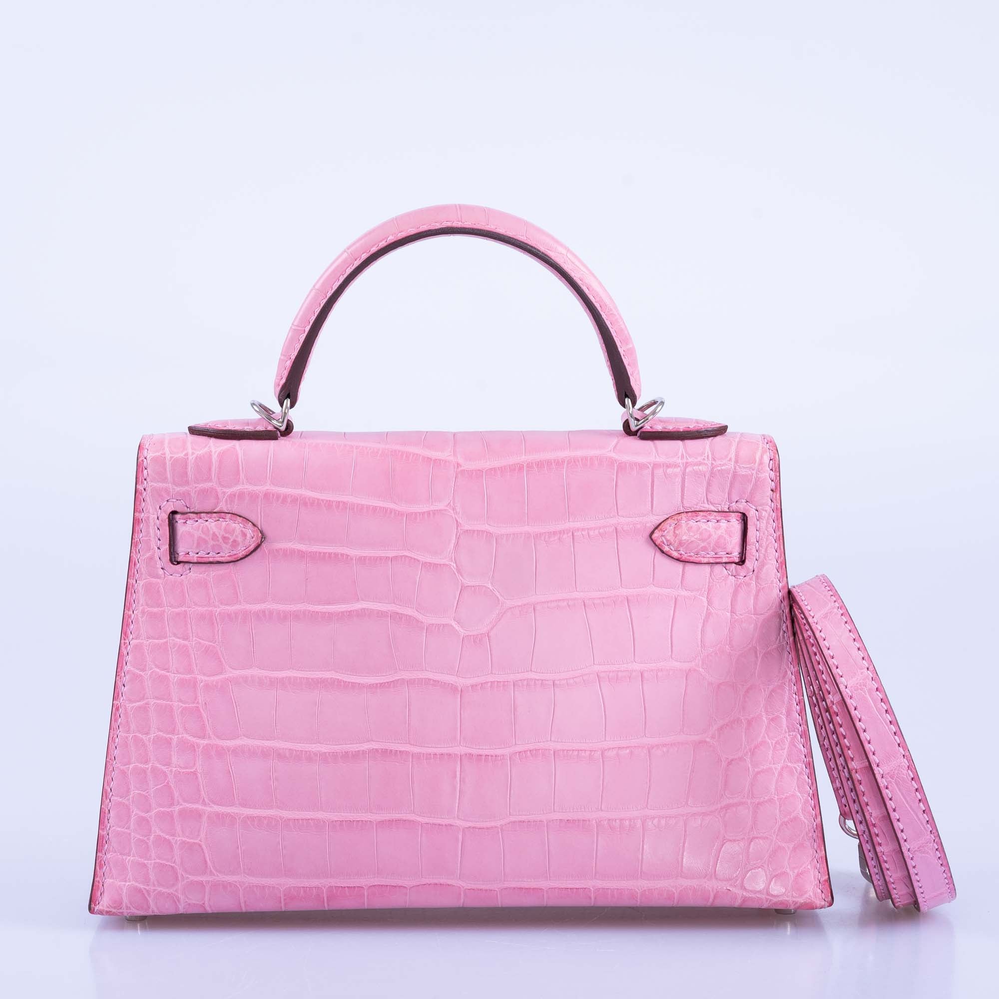 Hermès Kelly Mini 20 Sellier Bubblegum 5P Pink Matte Alligator Palladium Hardware、mySite、garminoutage.com