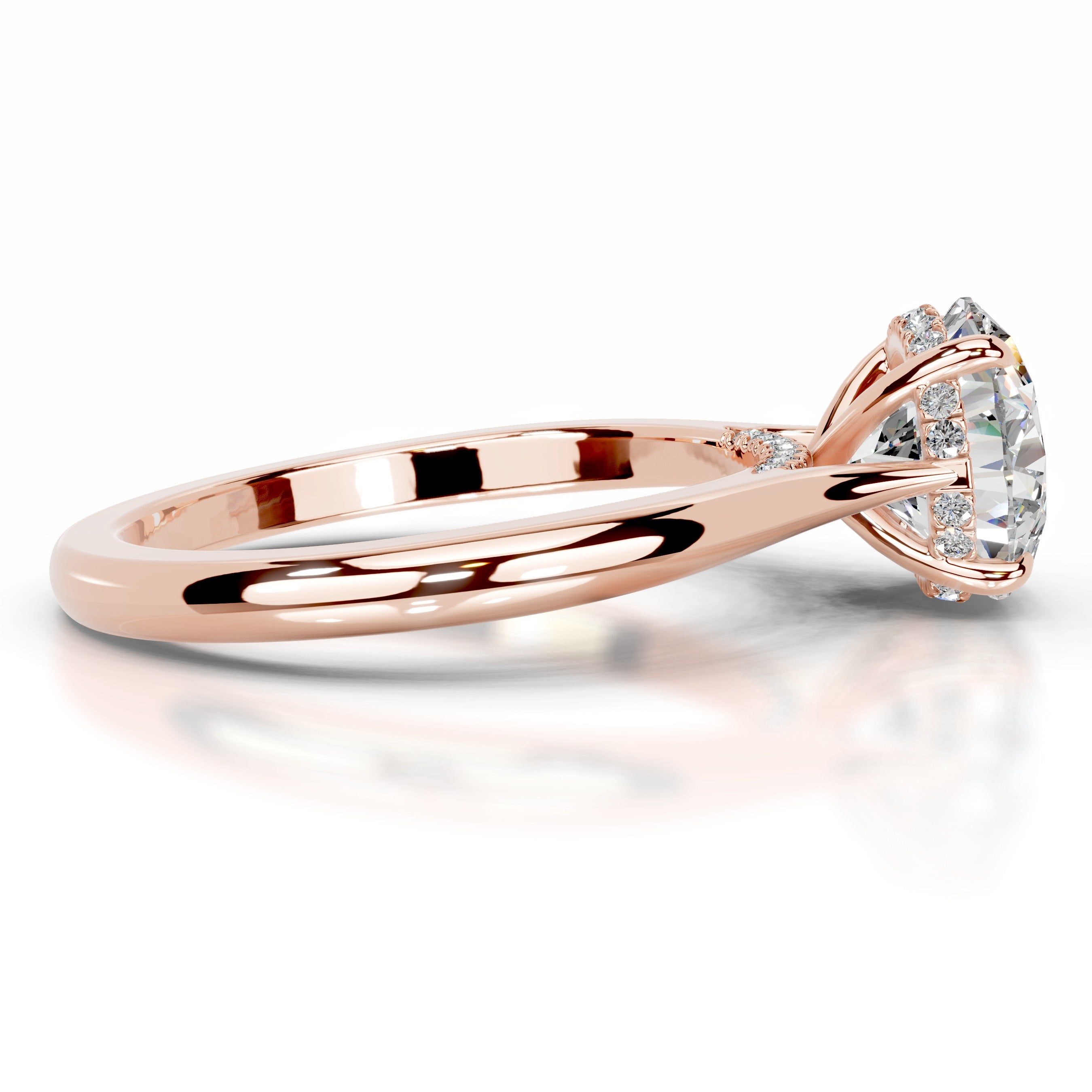 Kiara Moissanite & Diamond Ring - 14K Rose Gold、mySite、hinf8tx79