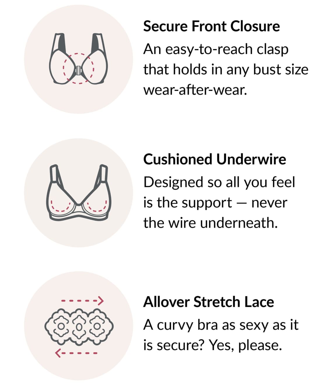  WonderWire Front-Close Stretch Lace Bra、mySite、justintrudeaud