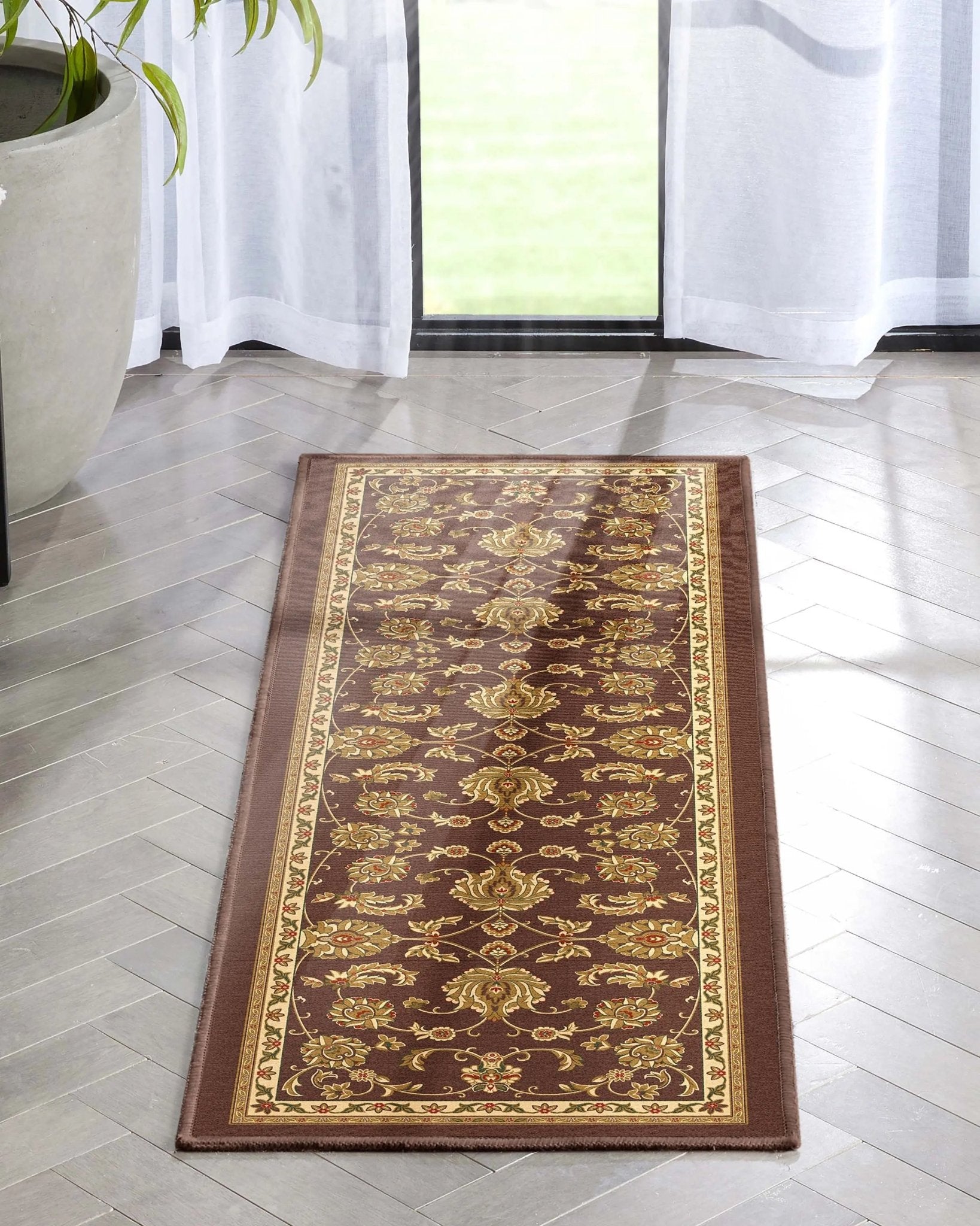 Tabriz Oriental Flat-Weave Cotton Backing Rug、mySite、gigharbornorthrealestate