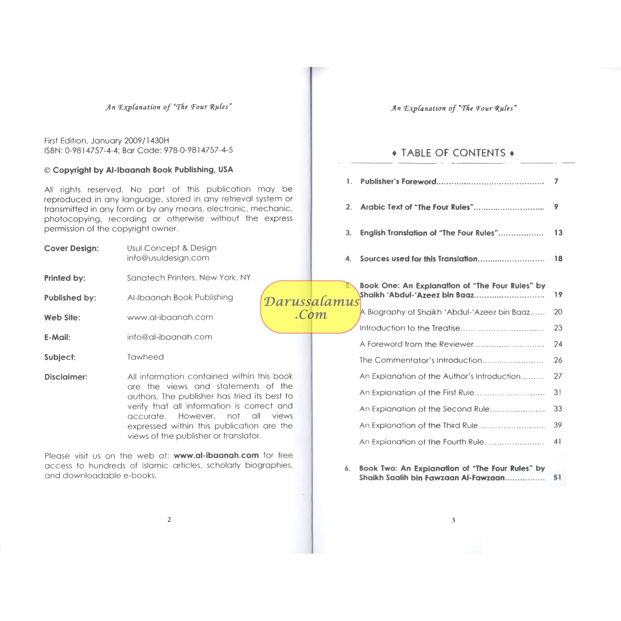 An Explanation Of The Four Rules Ragarding Shirk By Muhammad bin Abdil-Wahhaab、mySite、topwebapps