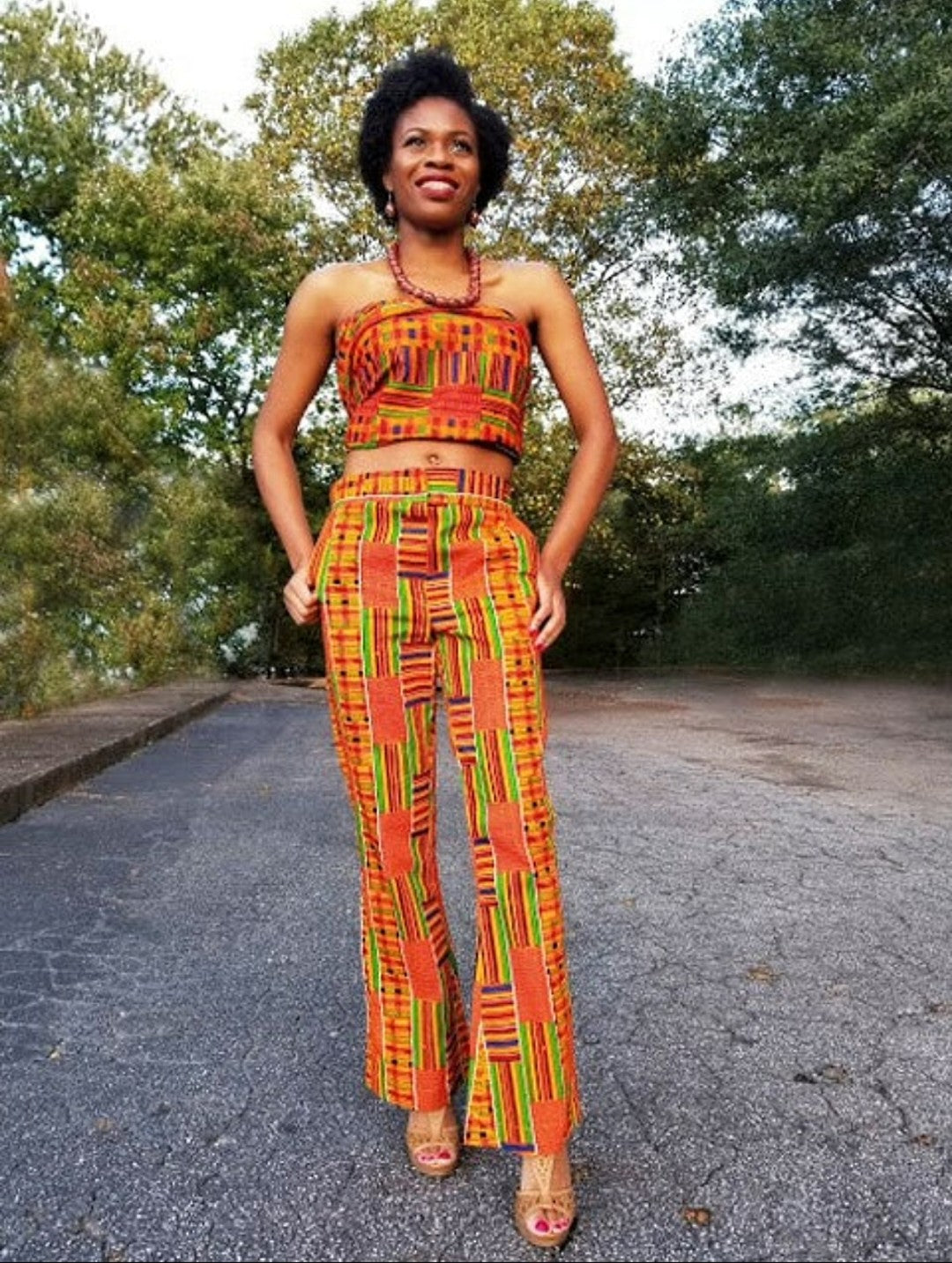 African Print Kente Pants for Women-DP3227PP2、mySite、solidvoid