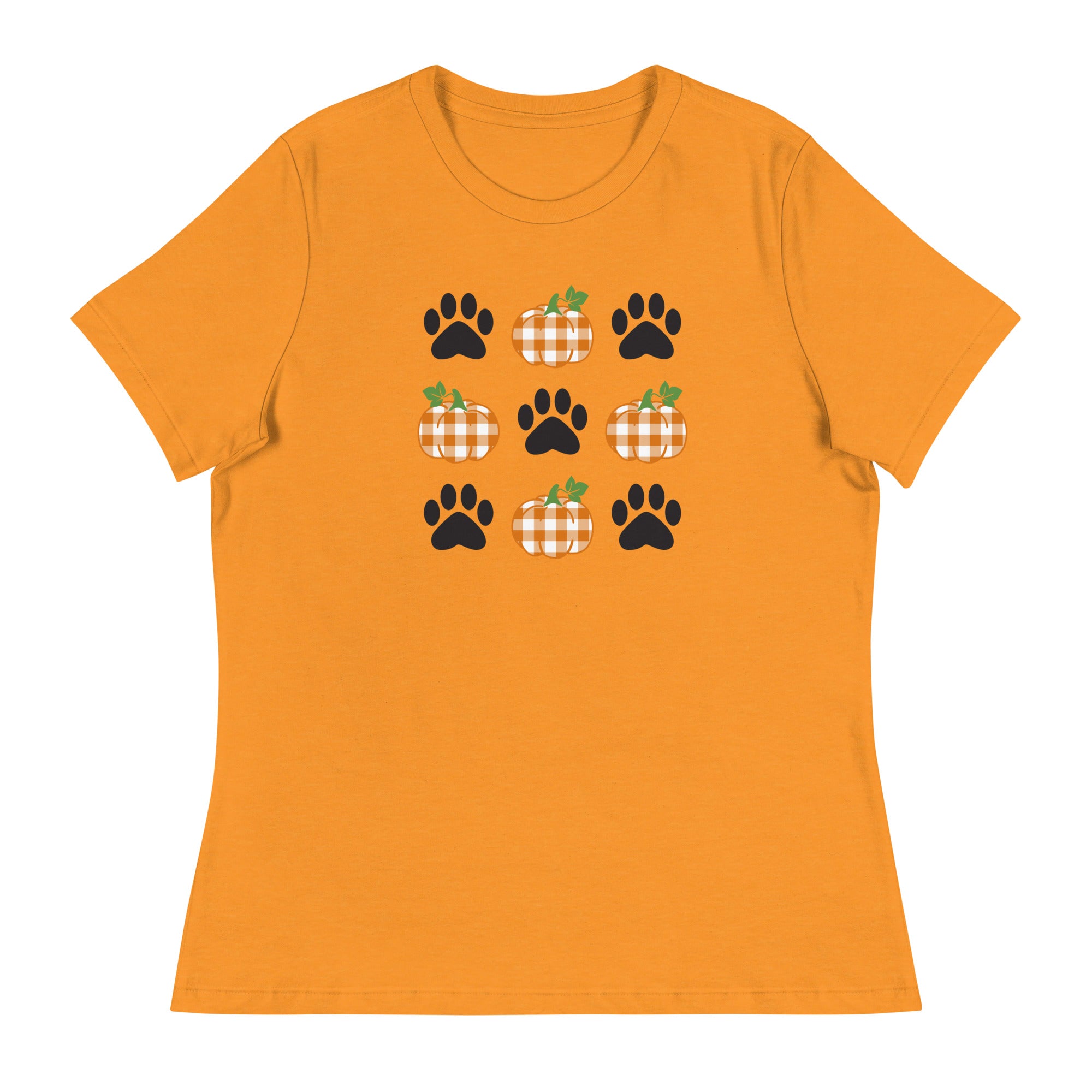 Pumpkins & Paws Women's Relaxed T-Shirt、mySite、camillekostekn