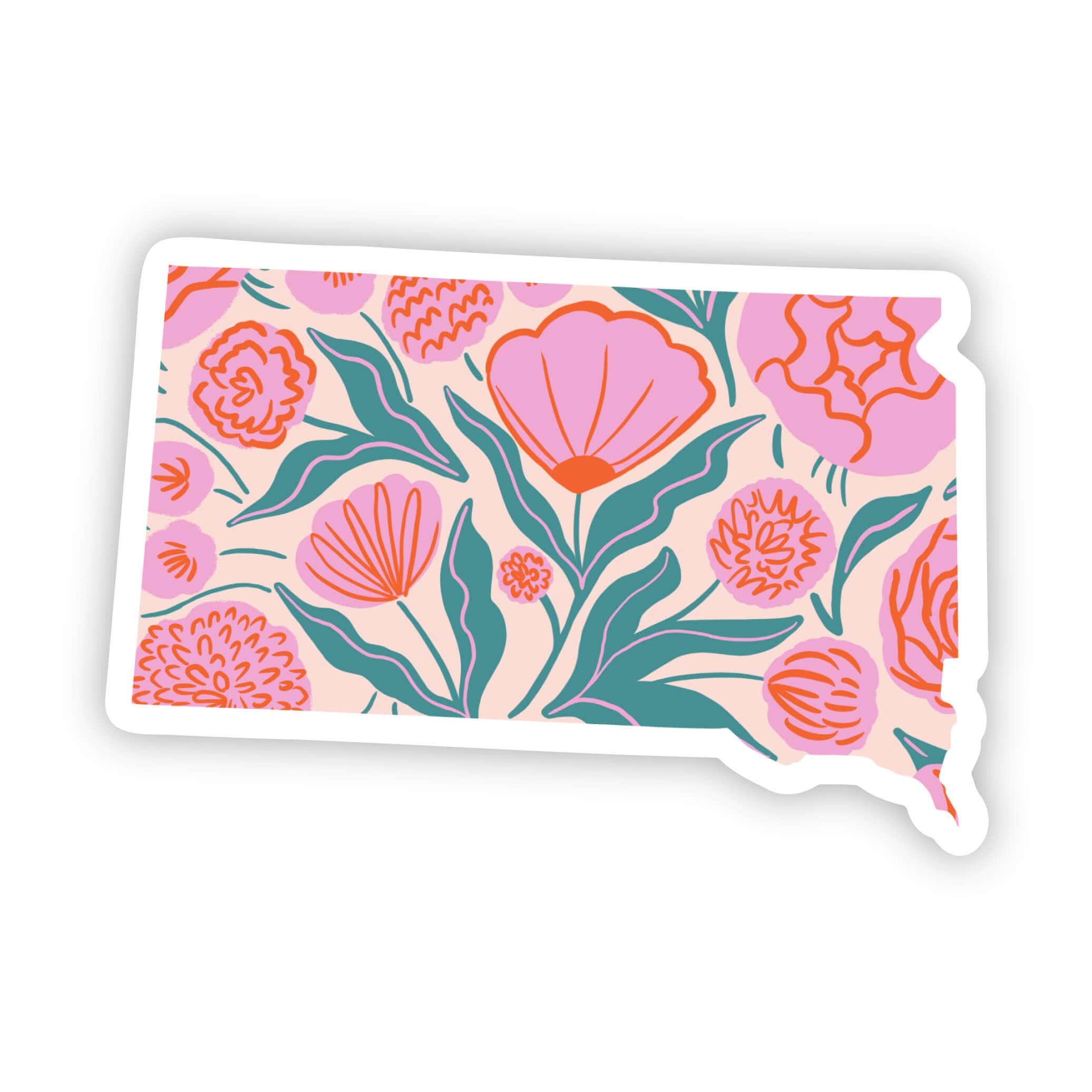  South Dakota Sticker - Elegant Floral、mySite、elrpsem3k