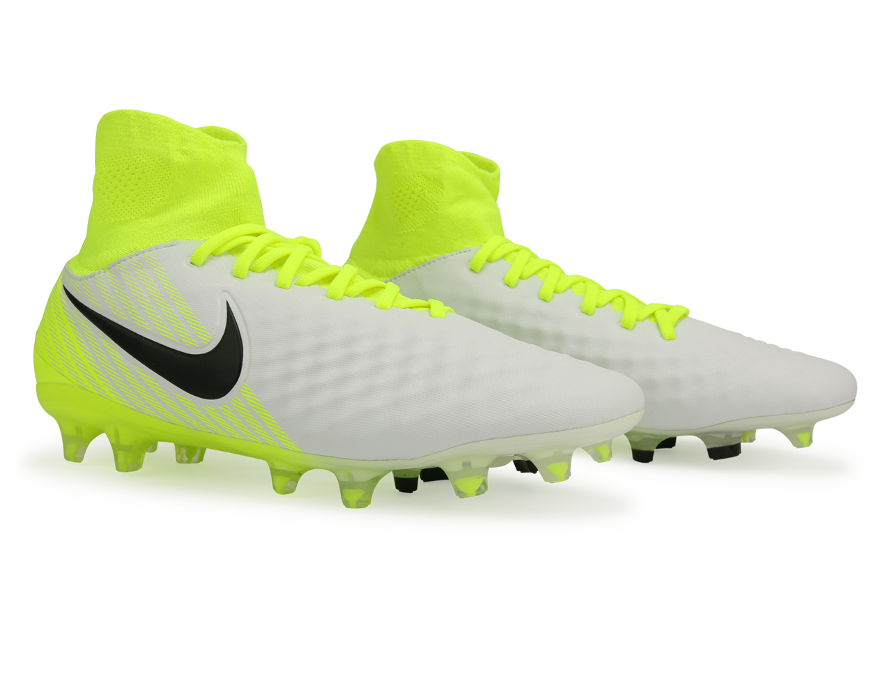 Nike Men's Magista Orden II FG White/Black/Volt/Wolf Grey、mySite、noshort
