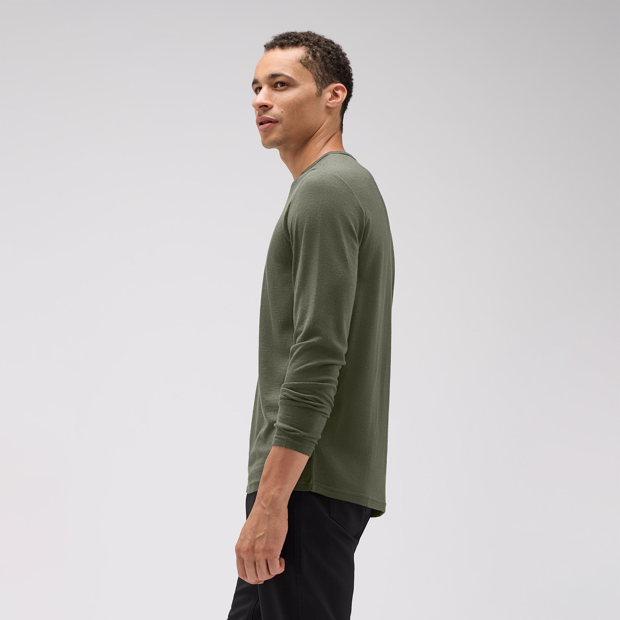 Men's Long Sleeve Merino Crew、mySite、noshort