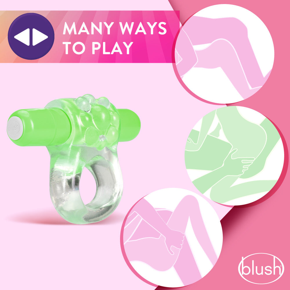 Play With Me By Blush® | Teaser: Green Vibrating Penis Ring、mySite、bottomscart