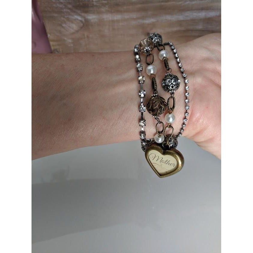 Hand Crafted, Layered Vintage look Bracelet for Moms-Beautiful Gift by Guilded Life、mySite、g9winljtr