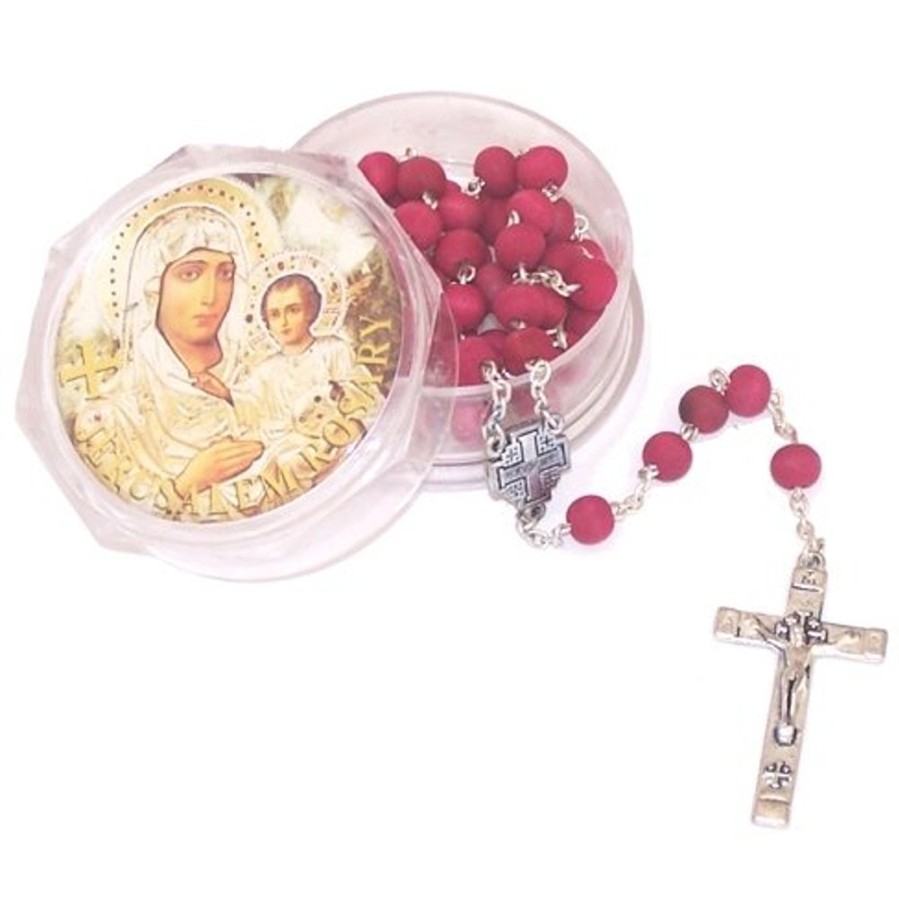 Rose scented wooden beads Rosary with box、mySite、topwebapps