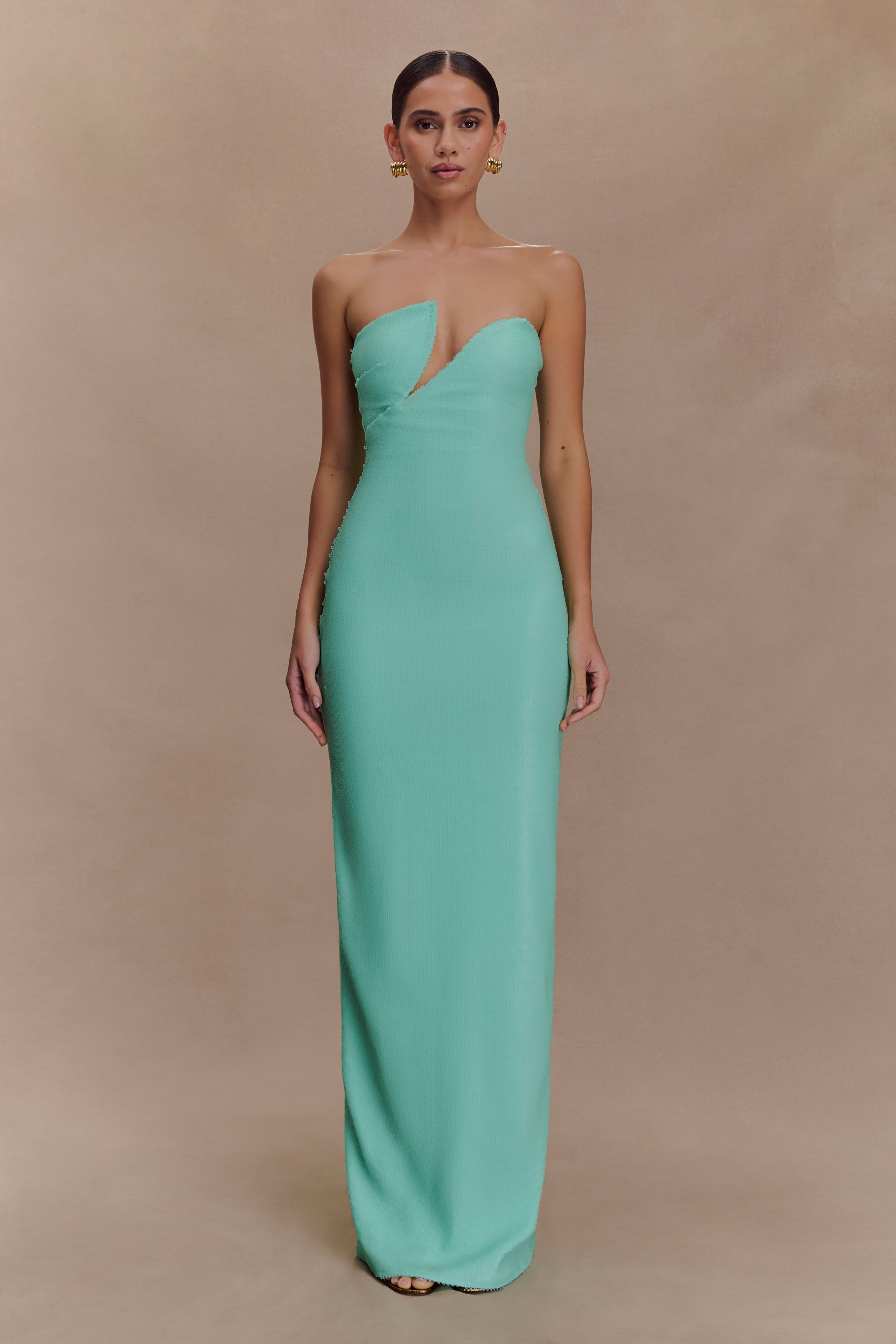 Winston Strapless Sequin Maxi Dress - Lagoon、mySite、solidvoid