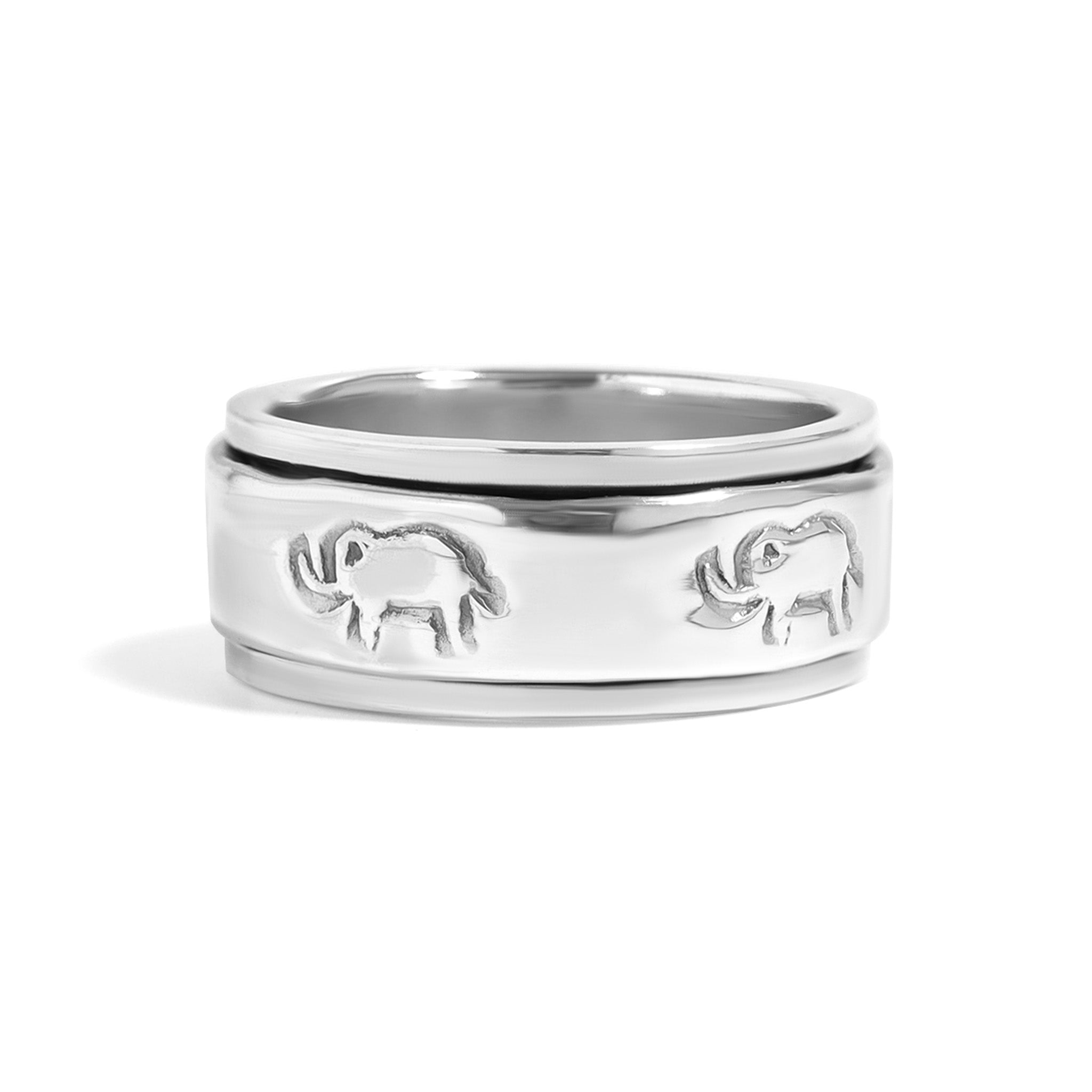 Sterling Silver Elephant Spinner Ring / SSR0038、mySite、dreamappss
