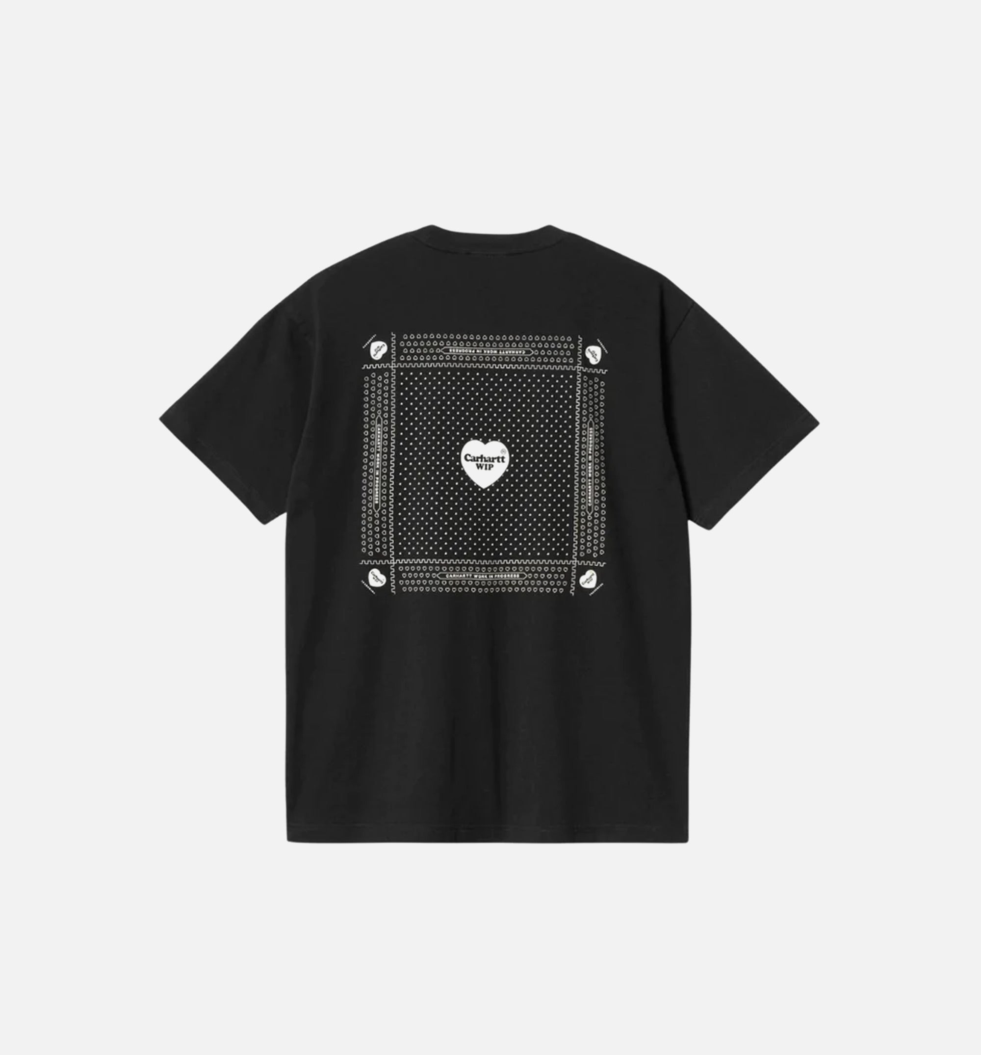 WIP Heart Bandana Mens Short Sleeve Shirt - Black/White、mySite、dreamappss
