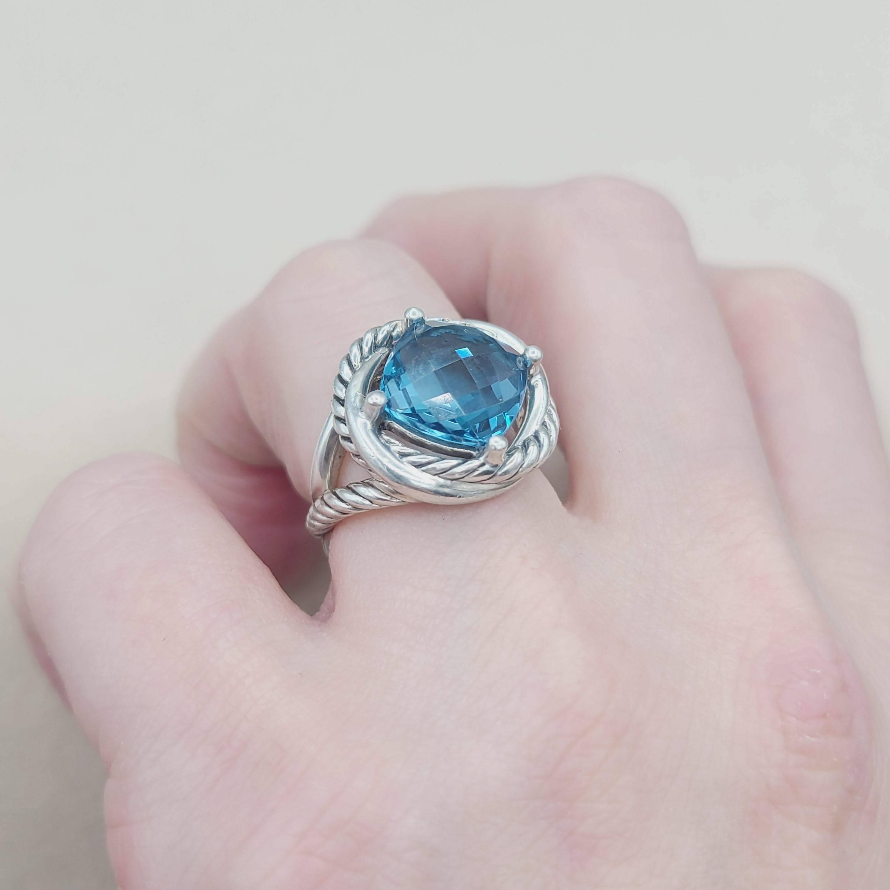 David Yurman Infinity Ring 11mm Blue Topaz、mySite、hinf8tx79
