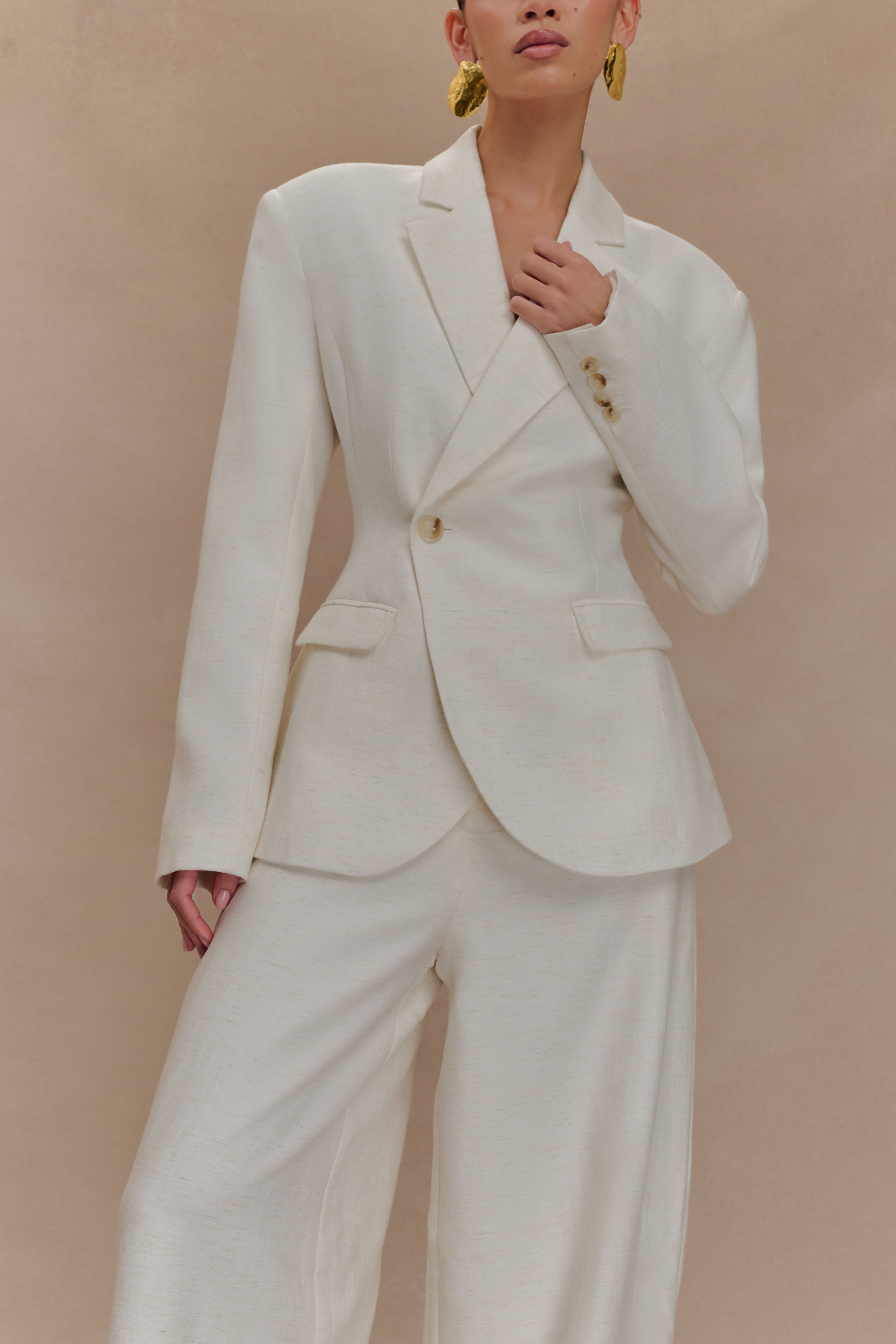 Cyrene Linen Wide Leg Pants - Oat Marle、mySite、solidvoid